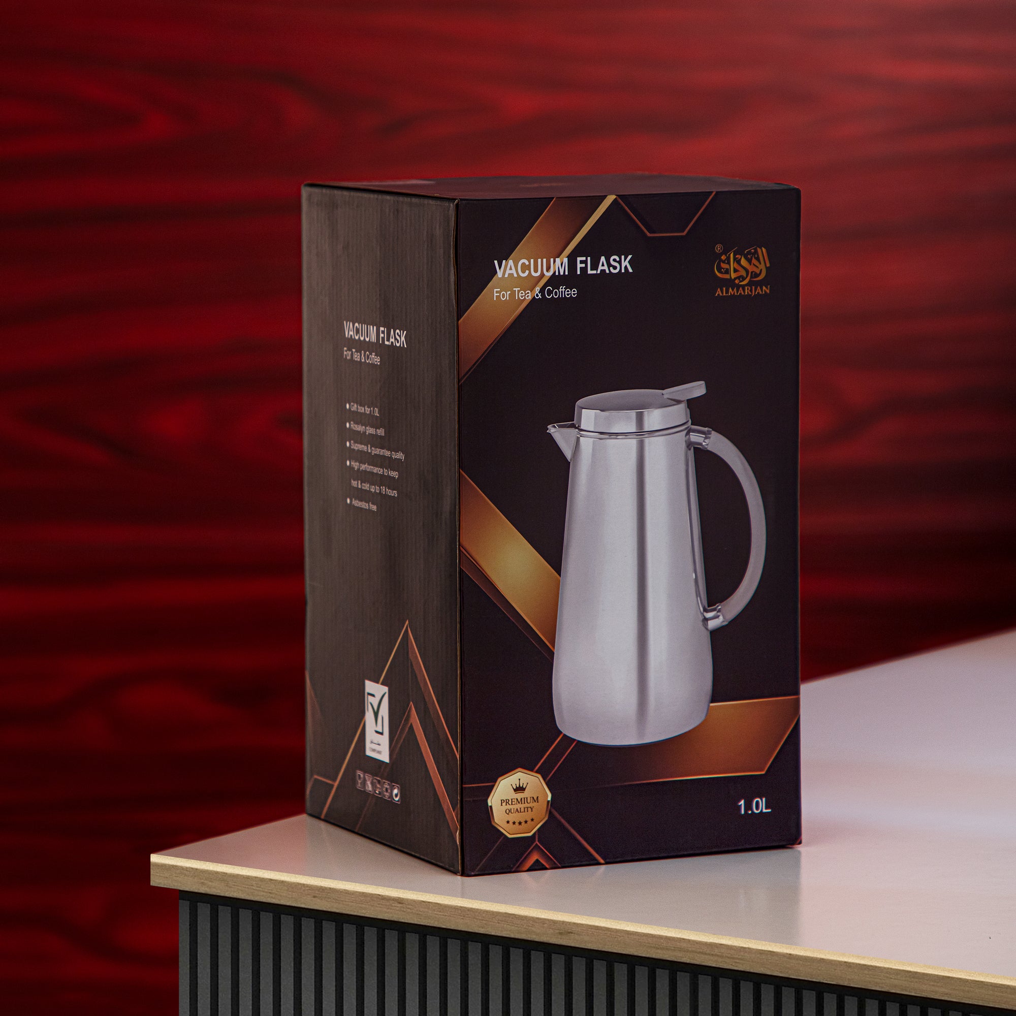 ترمس المرجان معدن 0.5 Liter Matt Silver with Frost Handle (VOP-500 E23Y15) – تقديم أنيق | رمضان و التجمعات