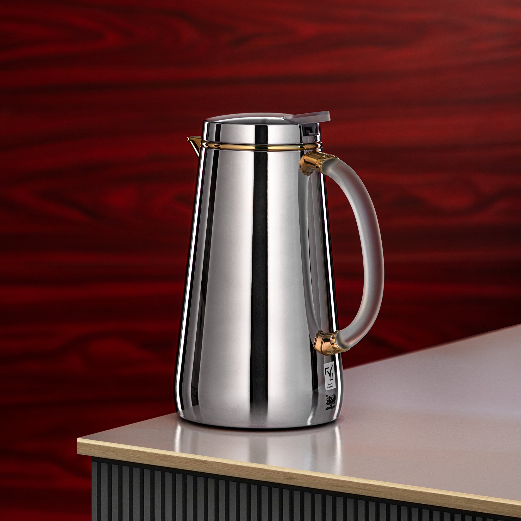 Almarjan Vacuum Flask Set Silver & gold – Ramadan & Gatherings