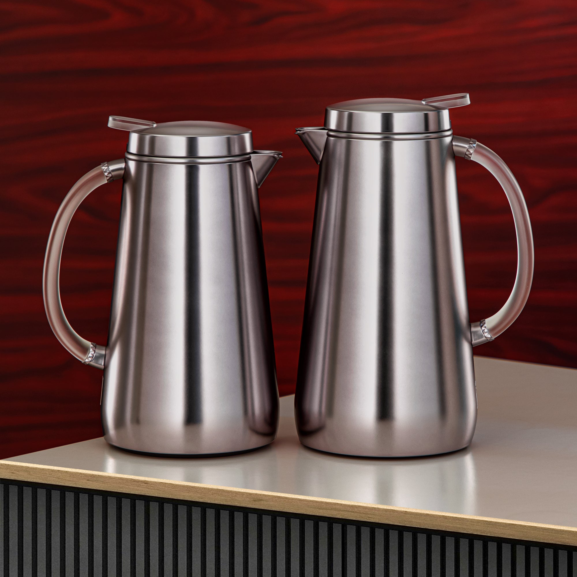Almarjan Vacuum Flask Set Matt nickel – Ramadan & Gatherings
