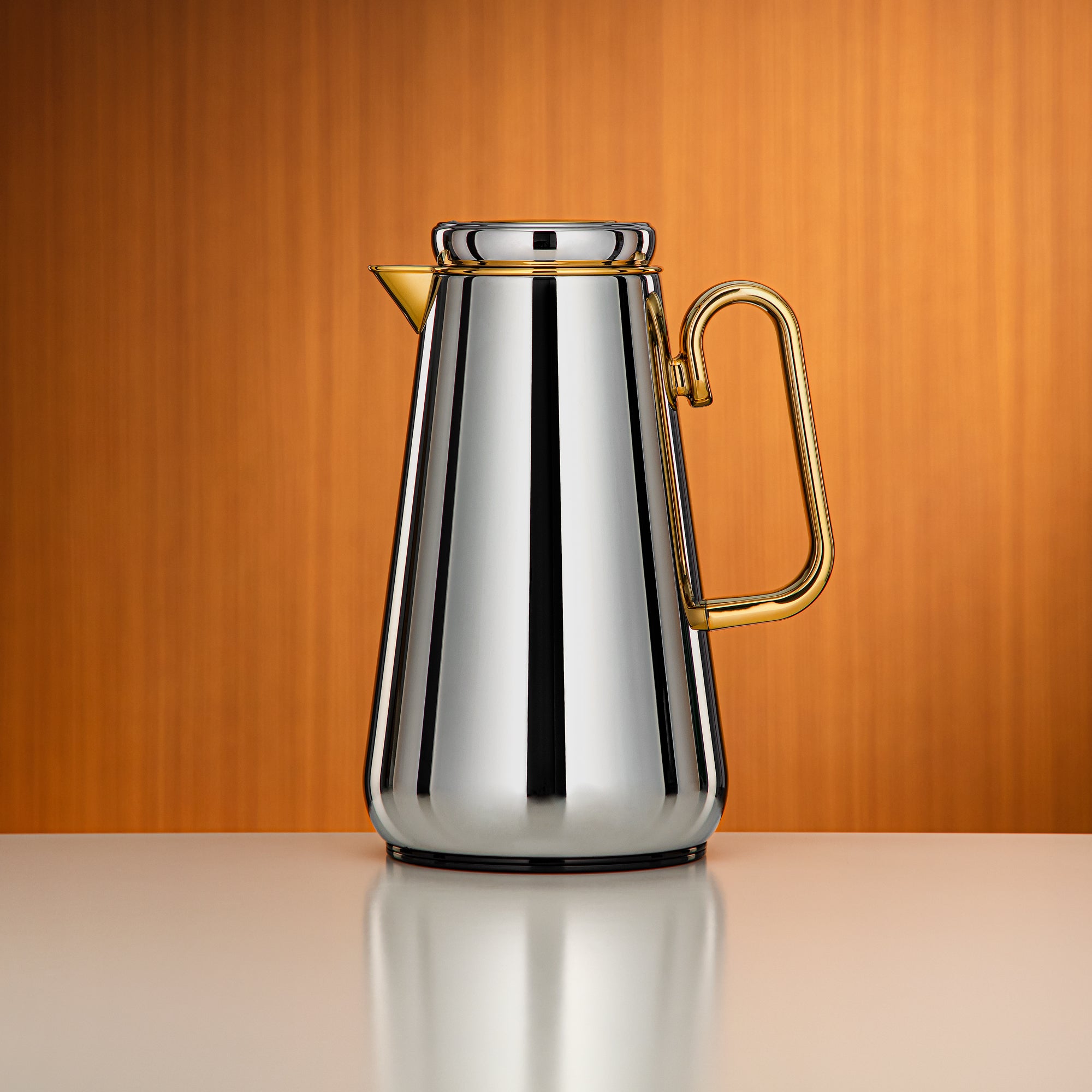 Almarjan Vacuum Flask 1L Silver & Gold