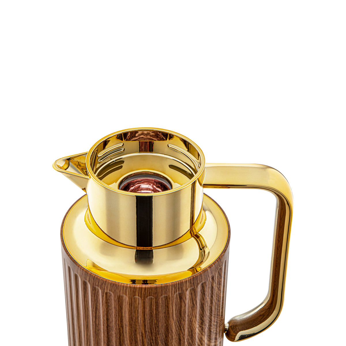 Almarjan 1.6 Liter Vacuum Flask Light Wood & Gold - 2C122-160 LW/G