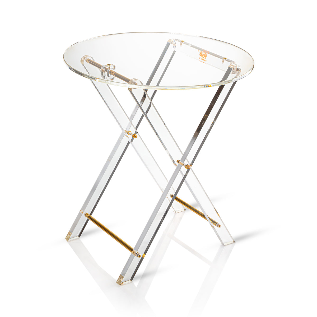 طاولة قهوة اكريليك دائرية 4 قطع من المرجان - ACR1920065