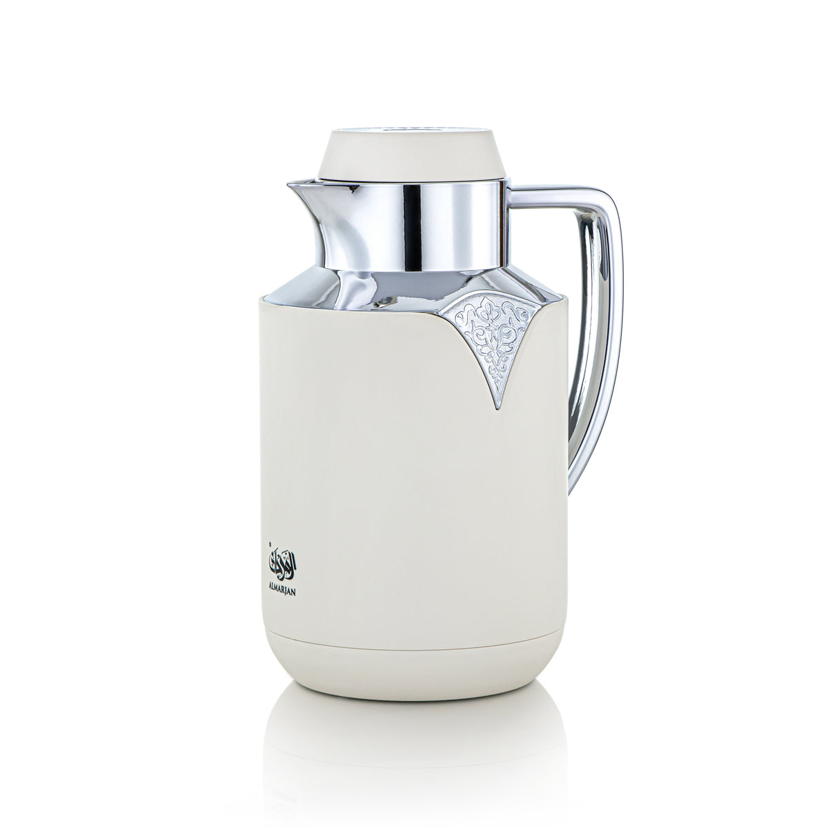 Almarjan 2 Pieces Vacuum Flask Set Ivory & Silver - FG201-070/100 MIV/C