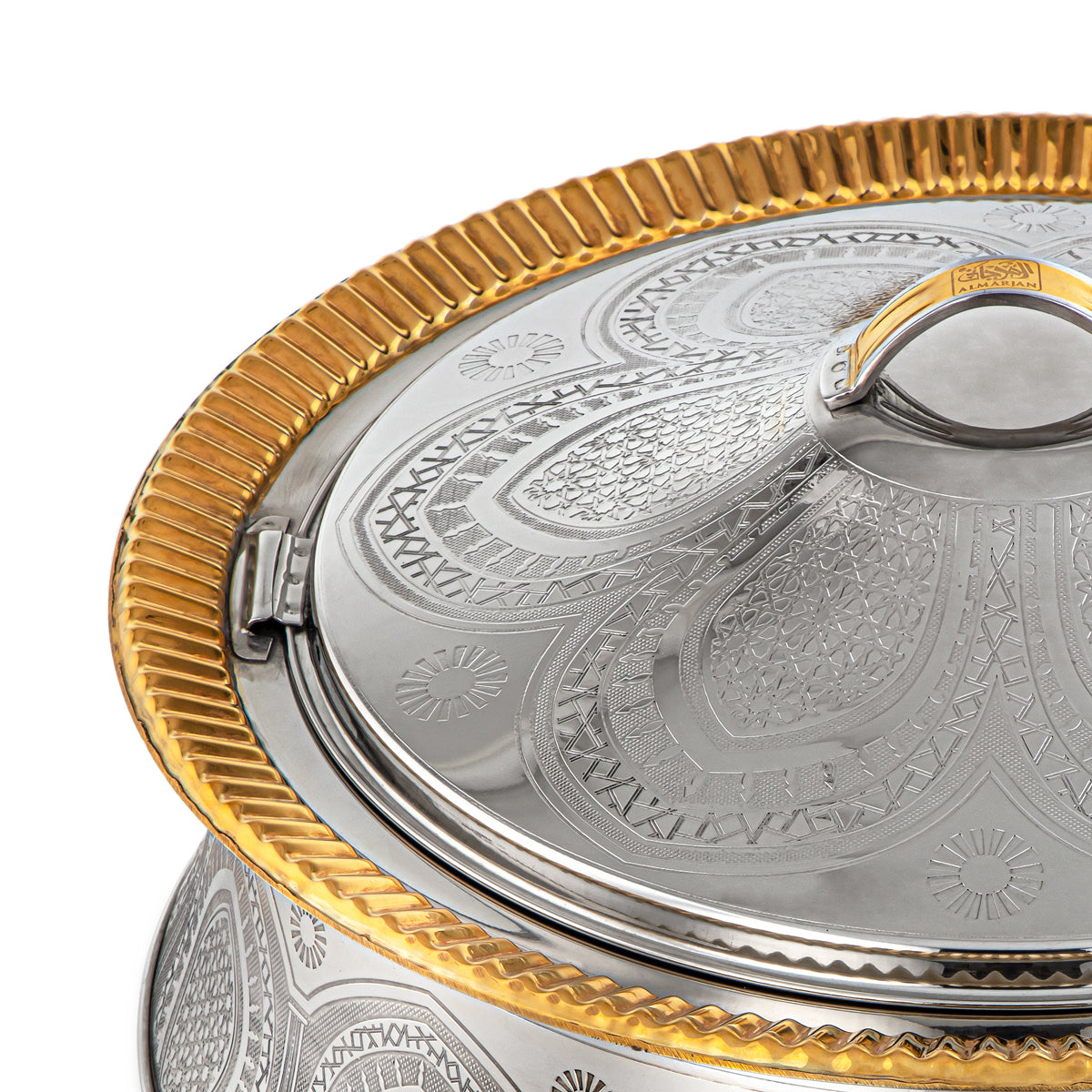 حرارة المرجان 35 سم ستينلس ستيل من تشكيلة أفراح فضي وذهبي H22EPG1- Lock