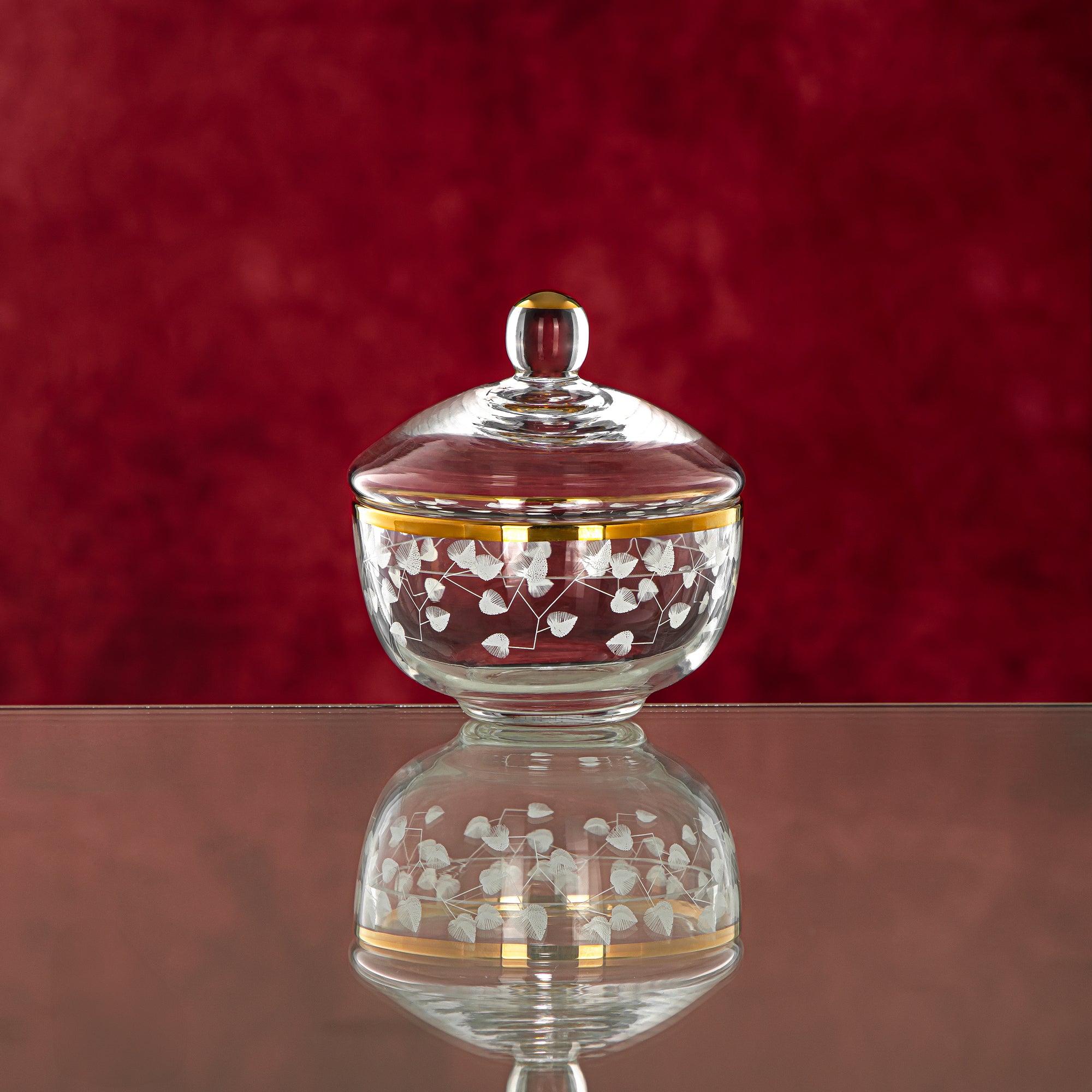 Almarjan 9.5 CM Glass Sugar Bowl - 0137T-YLX