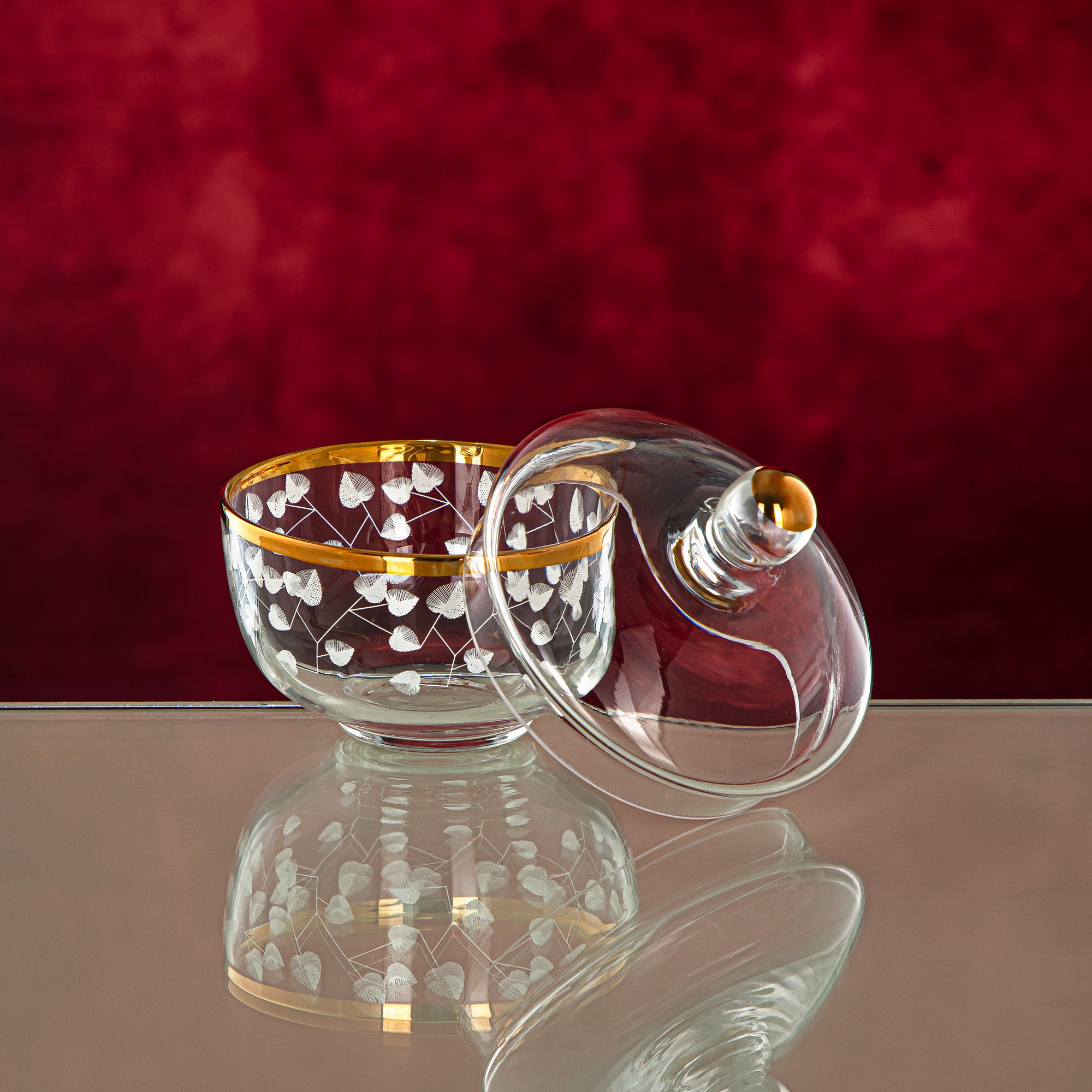 Almarjan 9.5 CM Glass Sugar Bowl - 0137T-YLX