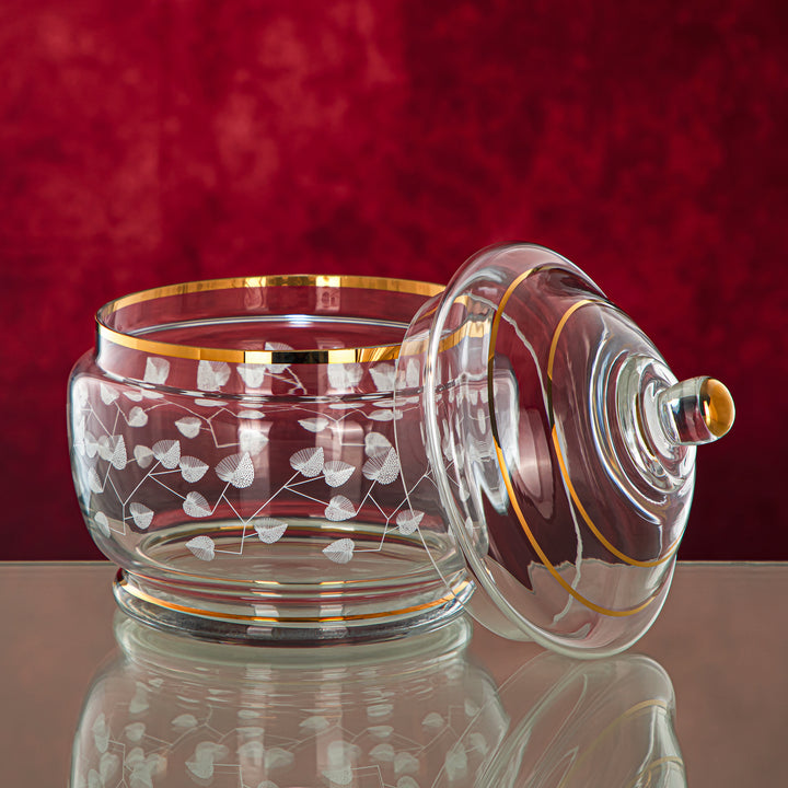 Almarjan 1500 ML Glass Candy Bowl - 0138T-YLX