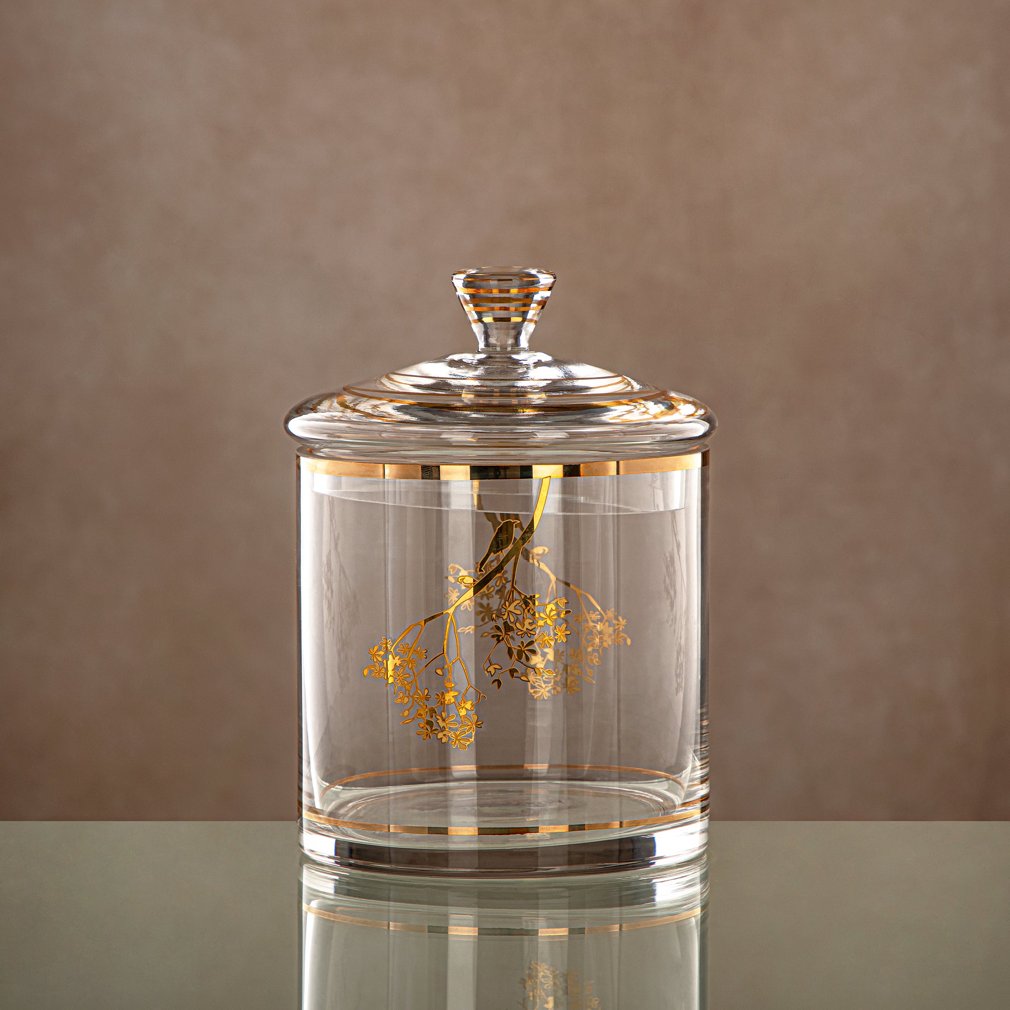 Almarjan Candy Bowl Clear & Gold 900ML (0194T-XQZT-GLD) Gatherings, special occasions, Ramadan, eid