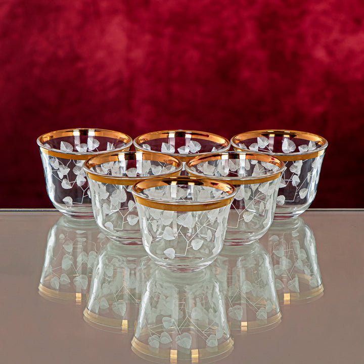 Almarjan 18 Pieces Glass Tea Set - 1043BJ-0001P-1013B-YLX