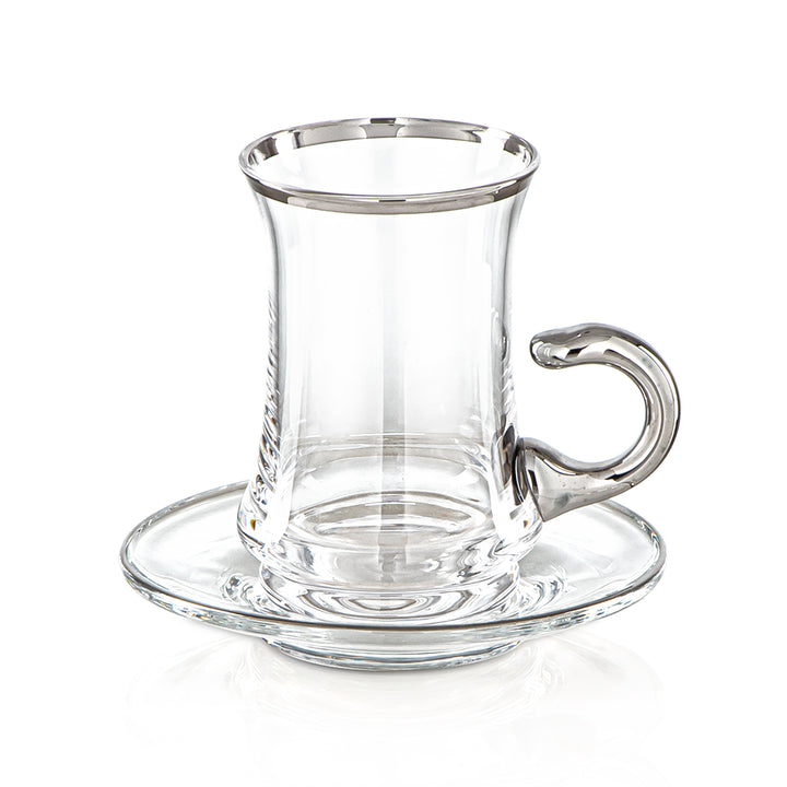 Almarjan 120 ML Glass Tea Cup - 1265B-0001P-SIL