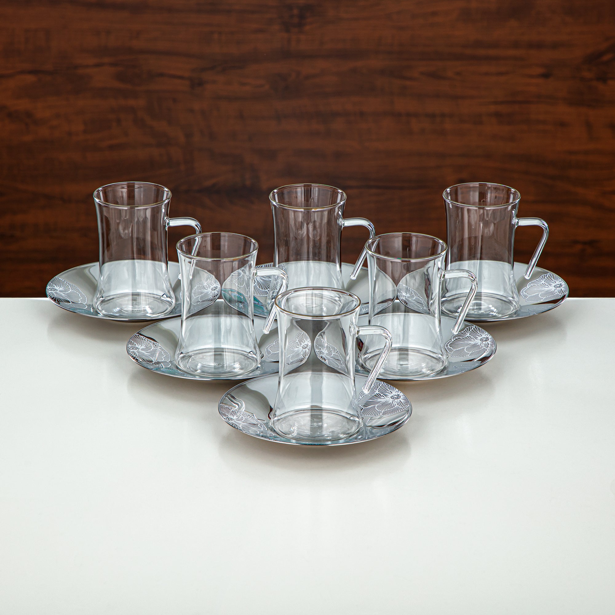 Almarjan Tea Set Borosilicate Glass, Stainless Steel & Porcelain 18 Pieces (18PCS-12257-1) – Emerald Bloom Tea Collection