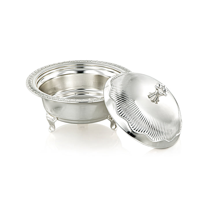 Almarjan 22 CM Date Bowl With Cover Silver - 222L-S