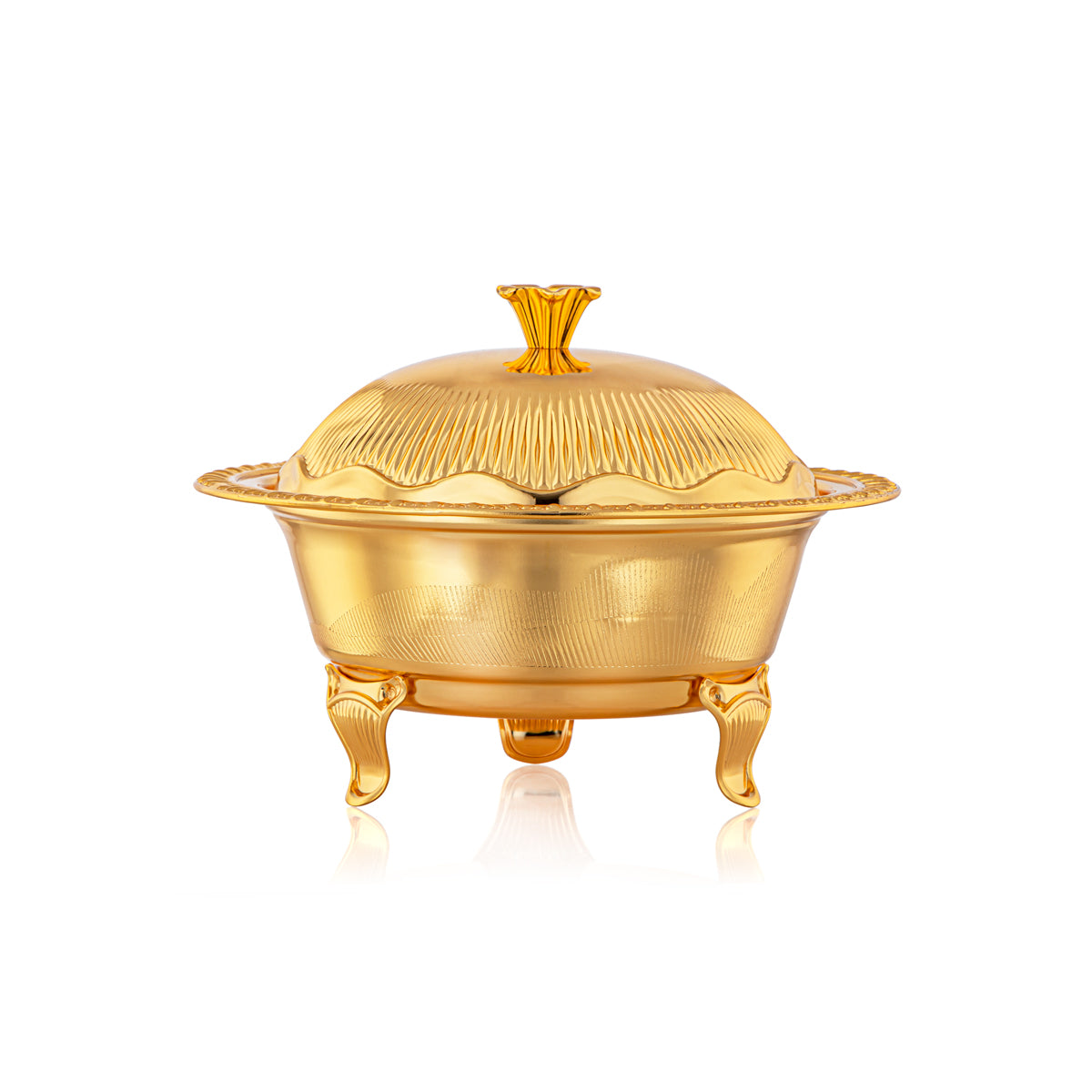 Almarjan 20 CM Date Bowl With Cover Gold - 222M-FG