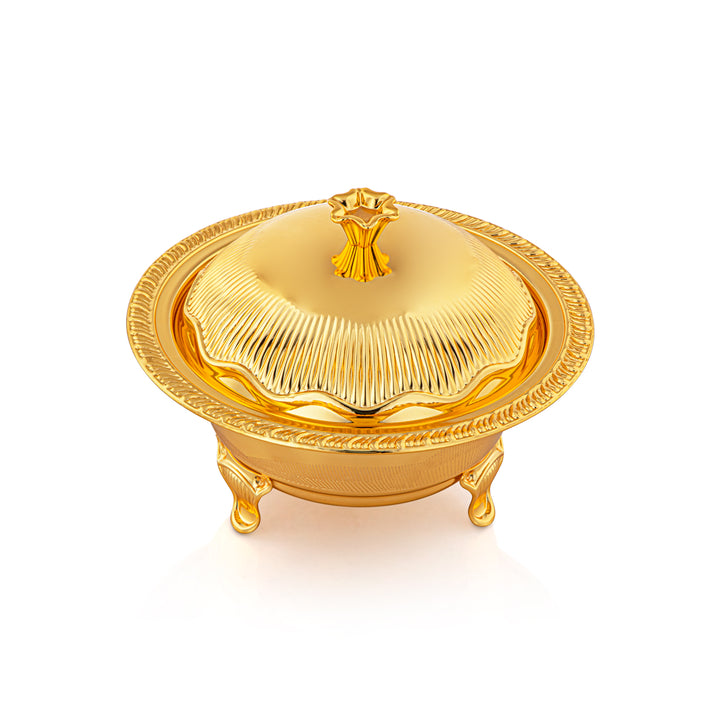 Almarjan 20 CM Date Bowl With Cover Gold - 222M-FG