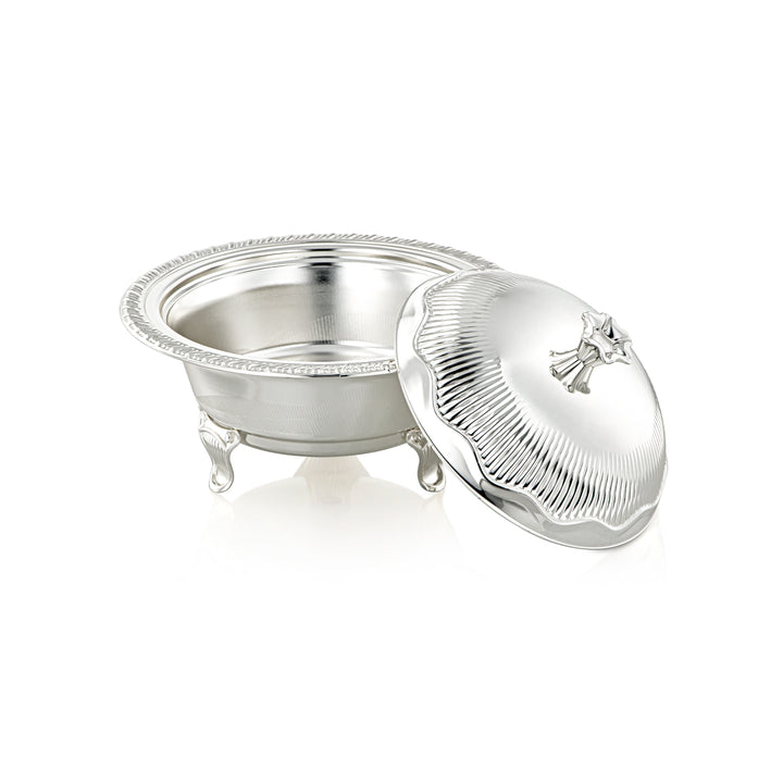 Almarjan 20 CM Date Bowl With Cover Silver - 222M-S