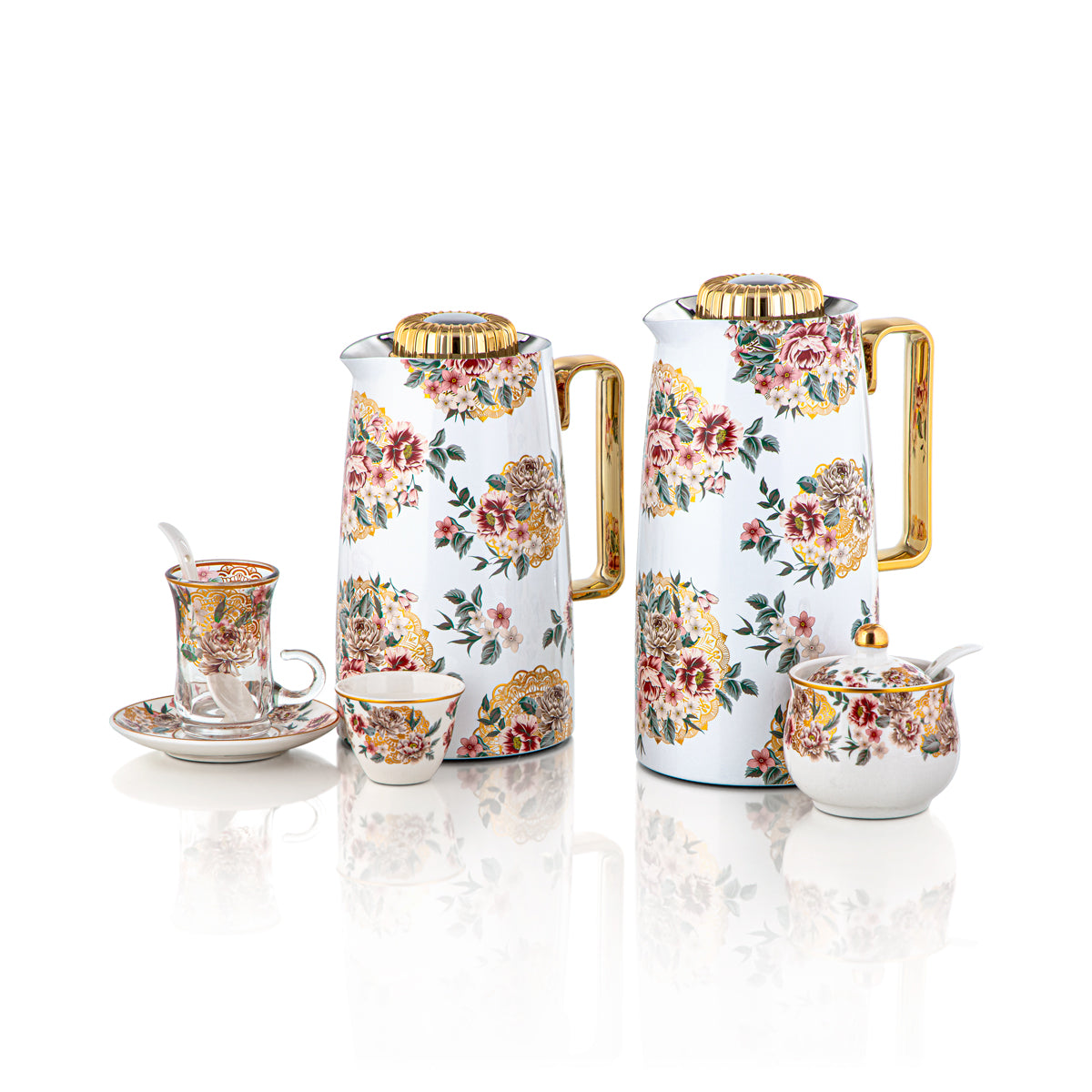 Almarjan 29 Pieces Tea Set - SDT07/10HF-23-14A,28-SDT-TR-14A