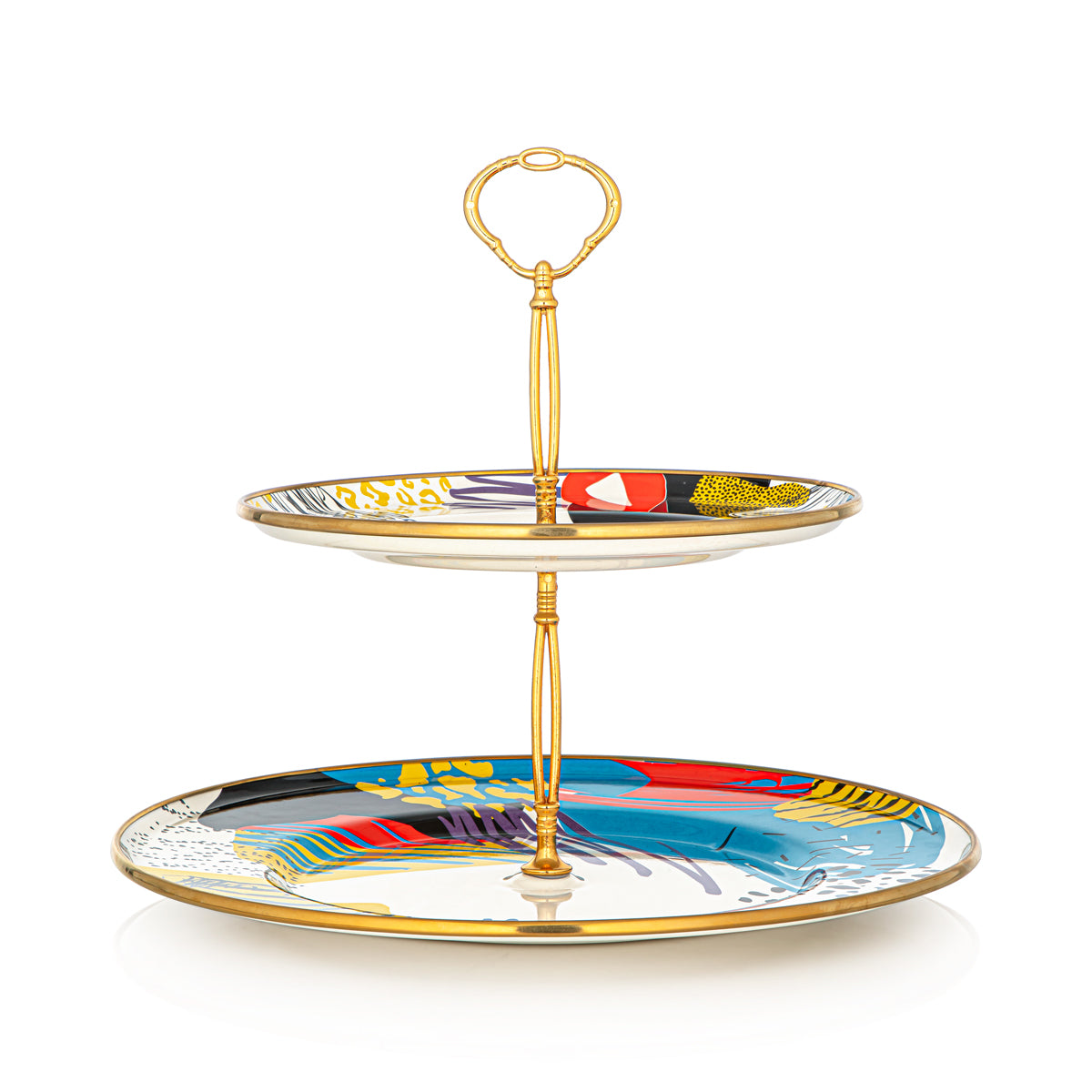 Almarjan 2 Tier Tohfa Collection Enamel Sweet Stand - 287421113