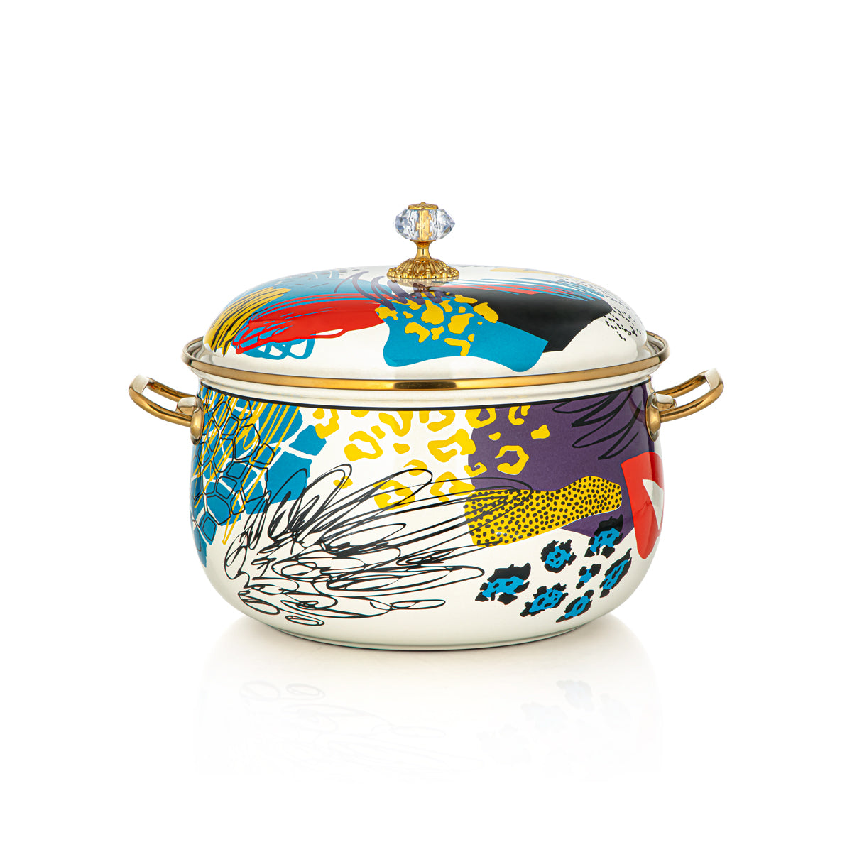 Almarjan 26 CM Tohfa Collection Enamel Cooking Pot - 287421116