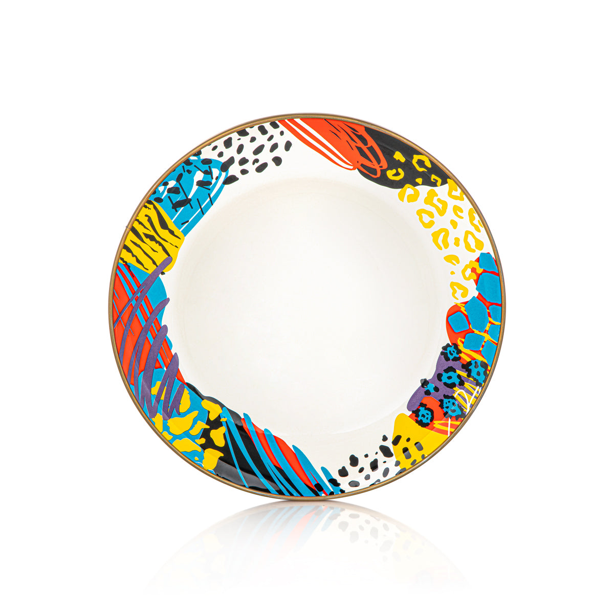 Almarjan 22 CM Tohfa Collection Enamel Deep Plate - 287421119