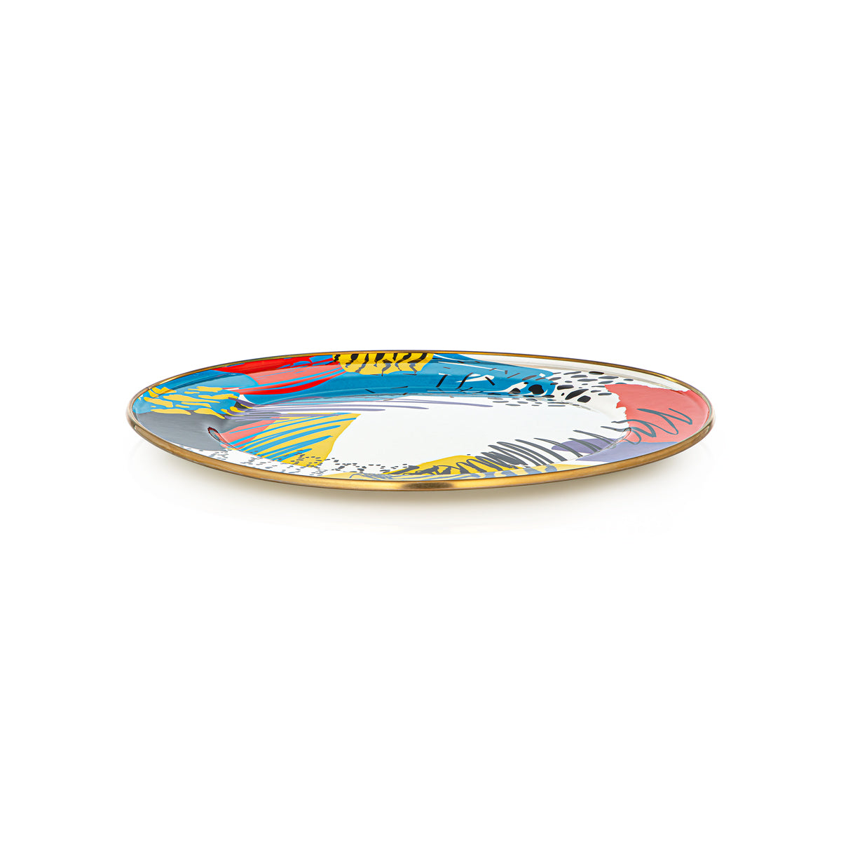 Almarjan 30 CM Tohfa Collection Enamel Serving Plate - 287421120