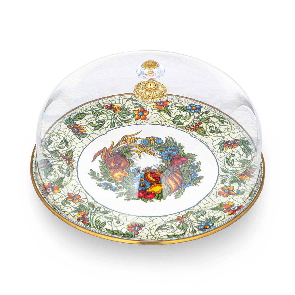 Almarjan 30 CM Tohfa Collection Enamel Cake Plate - 287421125