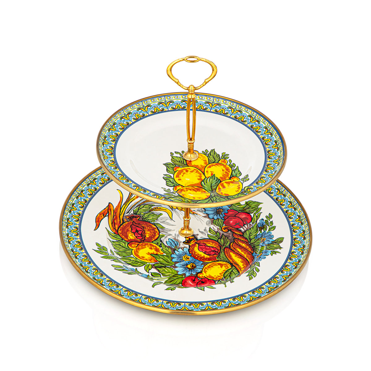 Almarjan 2 Tier Tohfa Collection Enamel Sweet Stand - 287421129