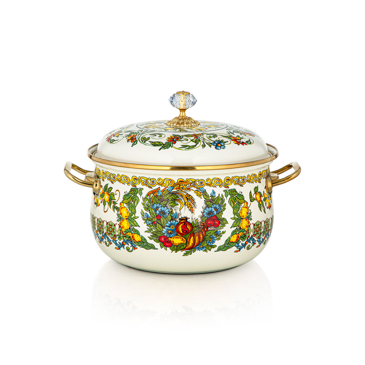 Almarjan 22 CM Tohfa Collection Enamel Cooking Pot - 287421130