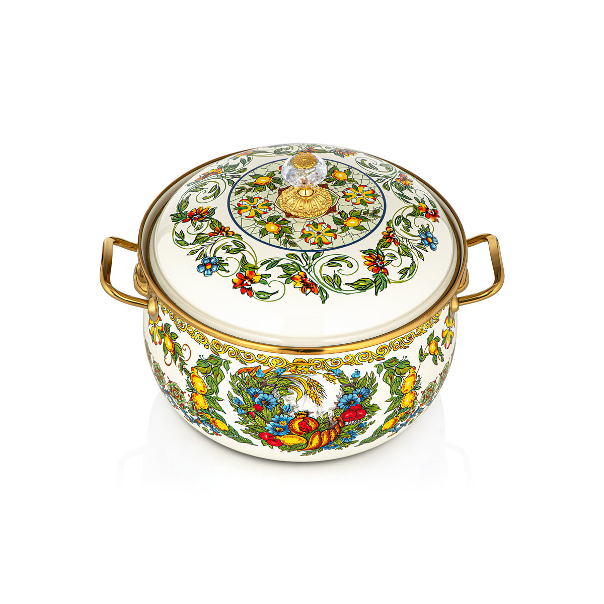 Almarjan 24 CM Tohfa Collection Enamel Cooking Pot - 287421131