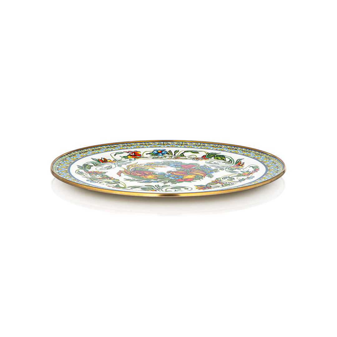 Almarjan 30 CM Tohfa Collection Enamel Serving Plate - 287421136