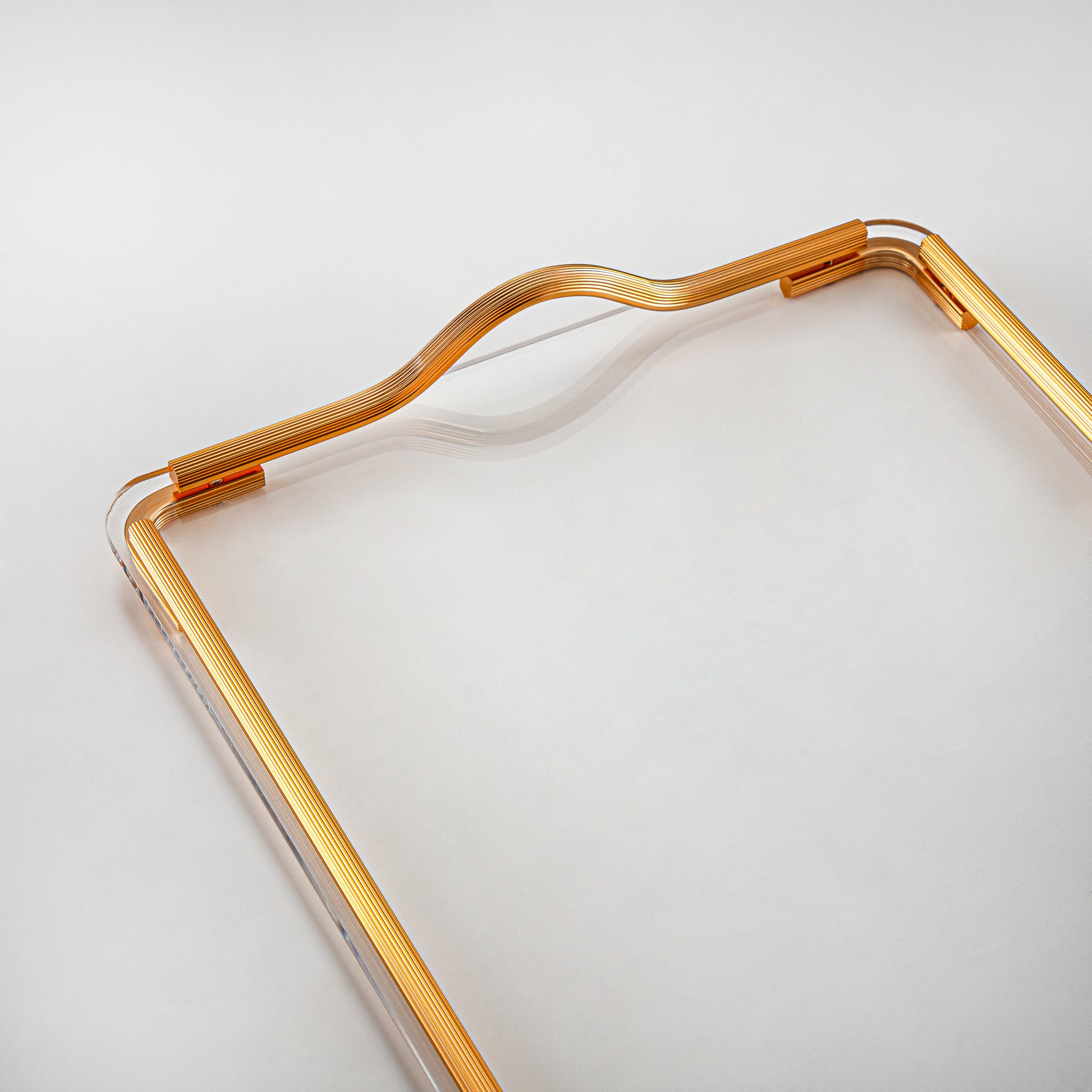 صينية تقديم المرجان، شفافة وذهبية (325XL-FG) | رمضان والمناسبات الخاصة