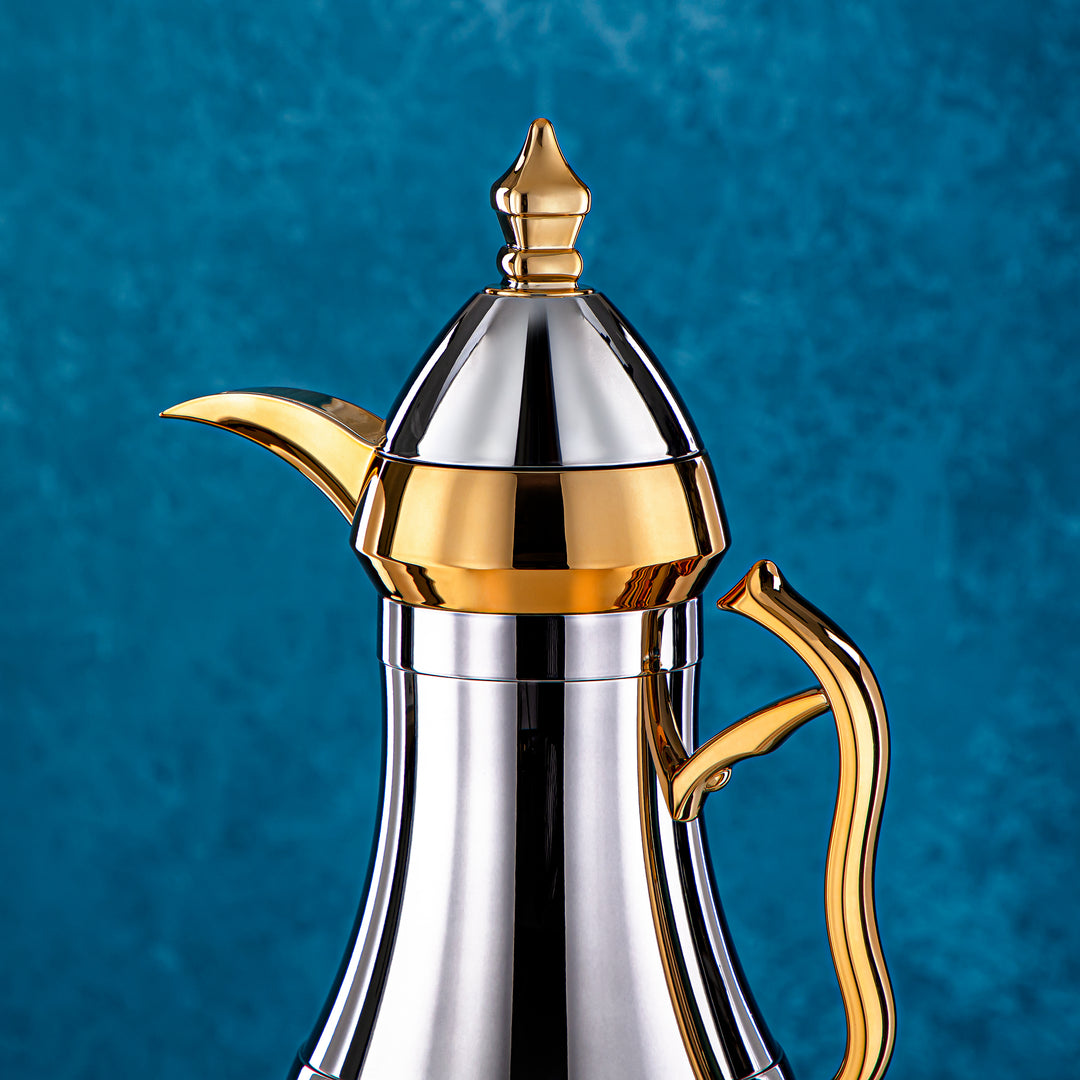 Almarjan 2 Pieces Vacuum Flask Set Silver & Gold - AMJ-070/B070CC95