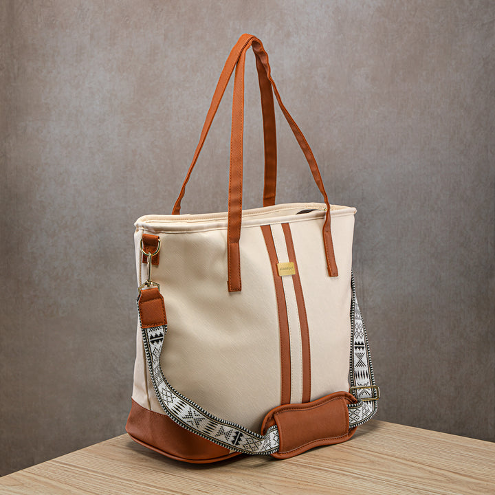 Almarjan Fashion Picnic Bag Beige - BAG2570105