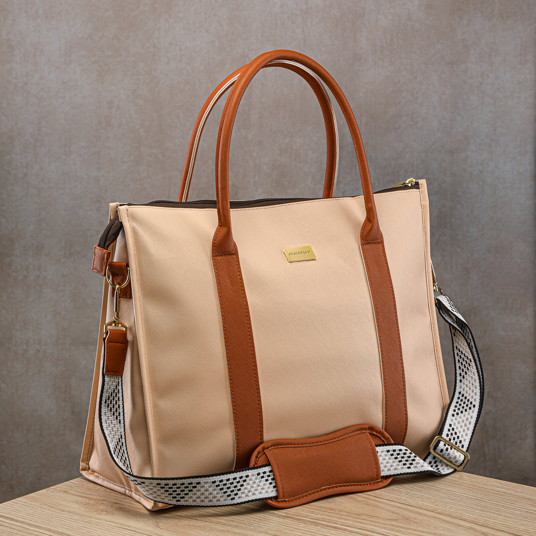 Almarjan Fashion Picnic Bag Khaki - BAG2570108