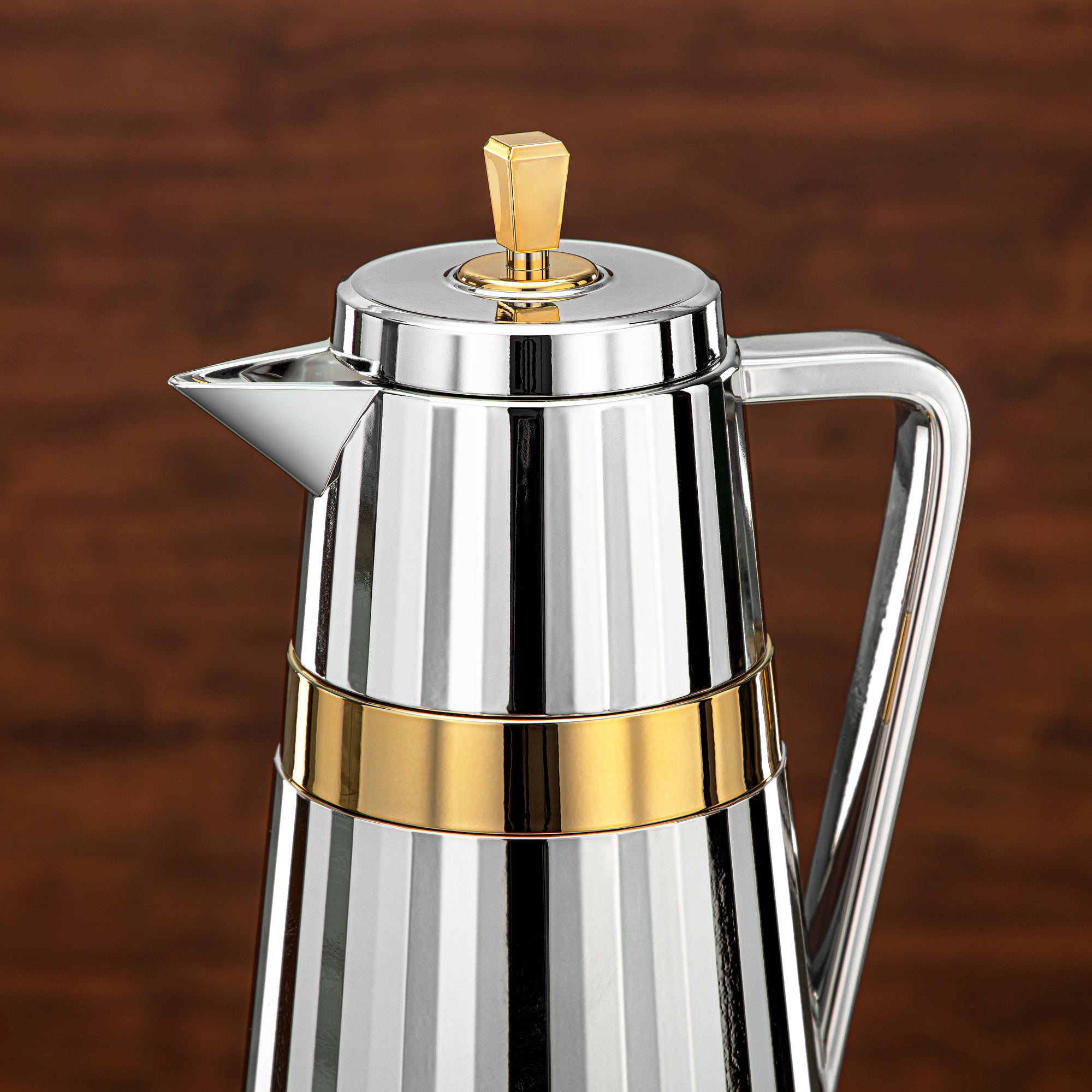 Almarjan 2 Pieces Vacuum Flask Set Silver & Gold - C77-SG