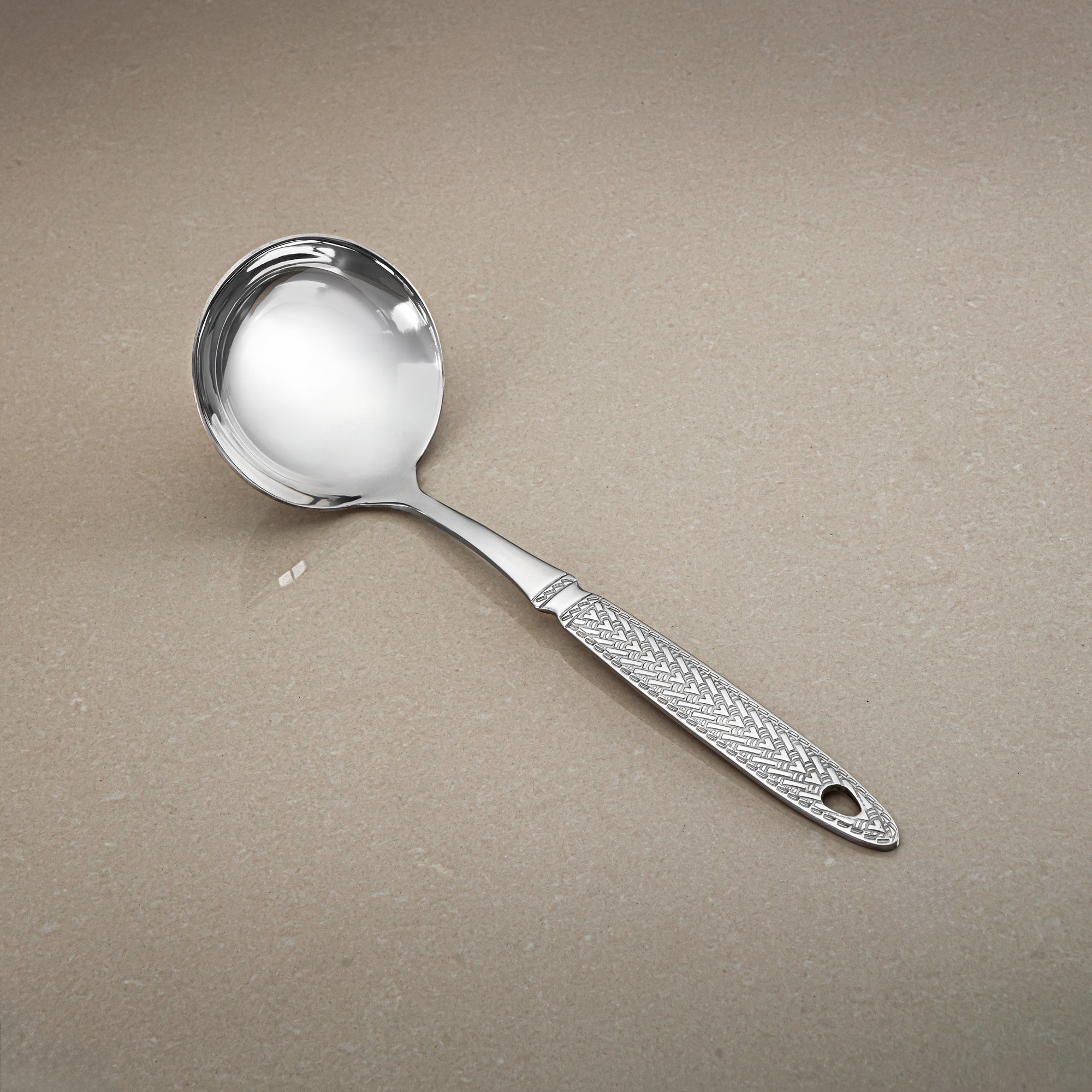 Almarjan Small Soup Ladle, Stainless Steel, Silver (CUT0010474) Elegant Flatware