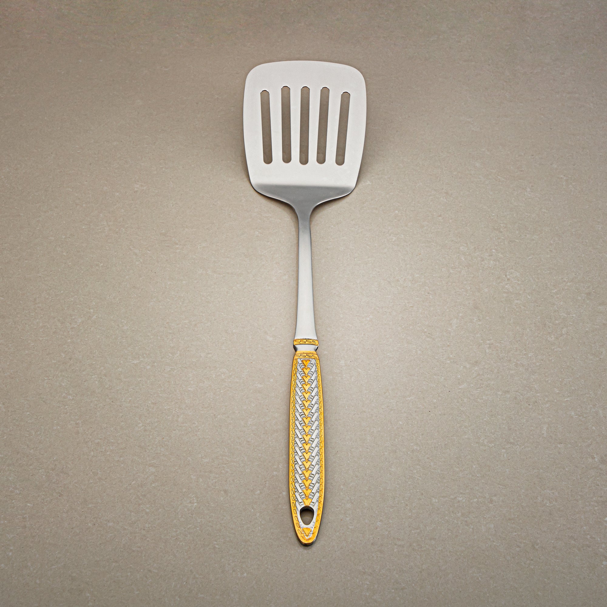Almarjan Slotted Turner, Stainless Steel, Silver & Gold (CUT0010505) Elegant Flatware