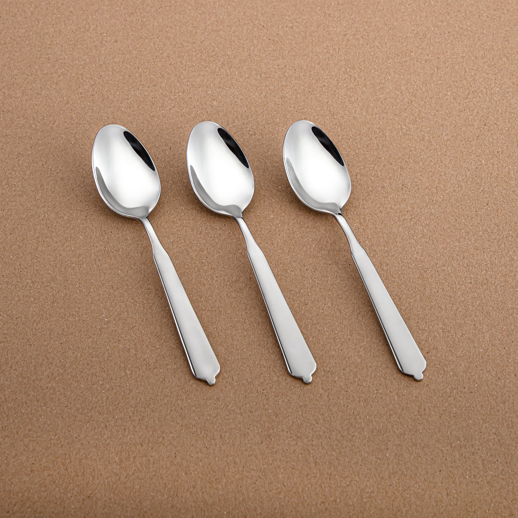 Almarjan 3-Piece Stainless Steel Tea Spoon Set – Mirror Finish, Silver CUT1620037