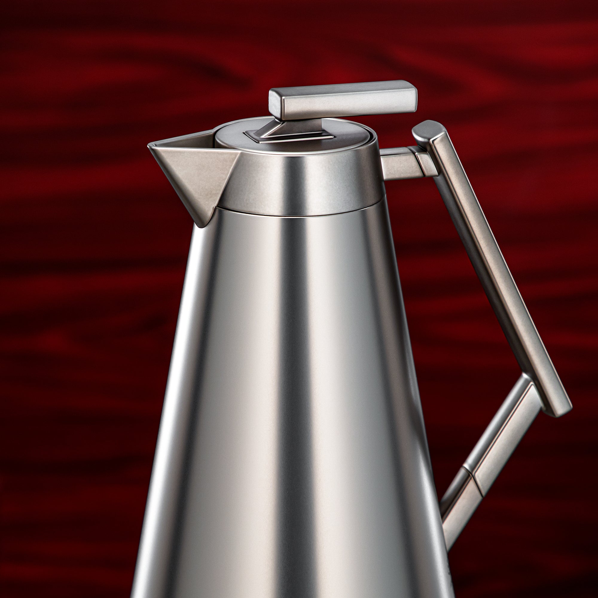 Almarjan Vacuum Flask Set 0.7L & 1L Matt Nickel