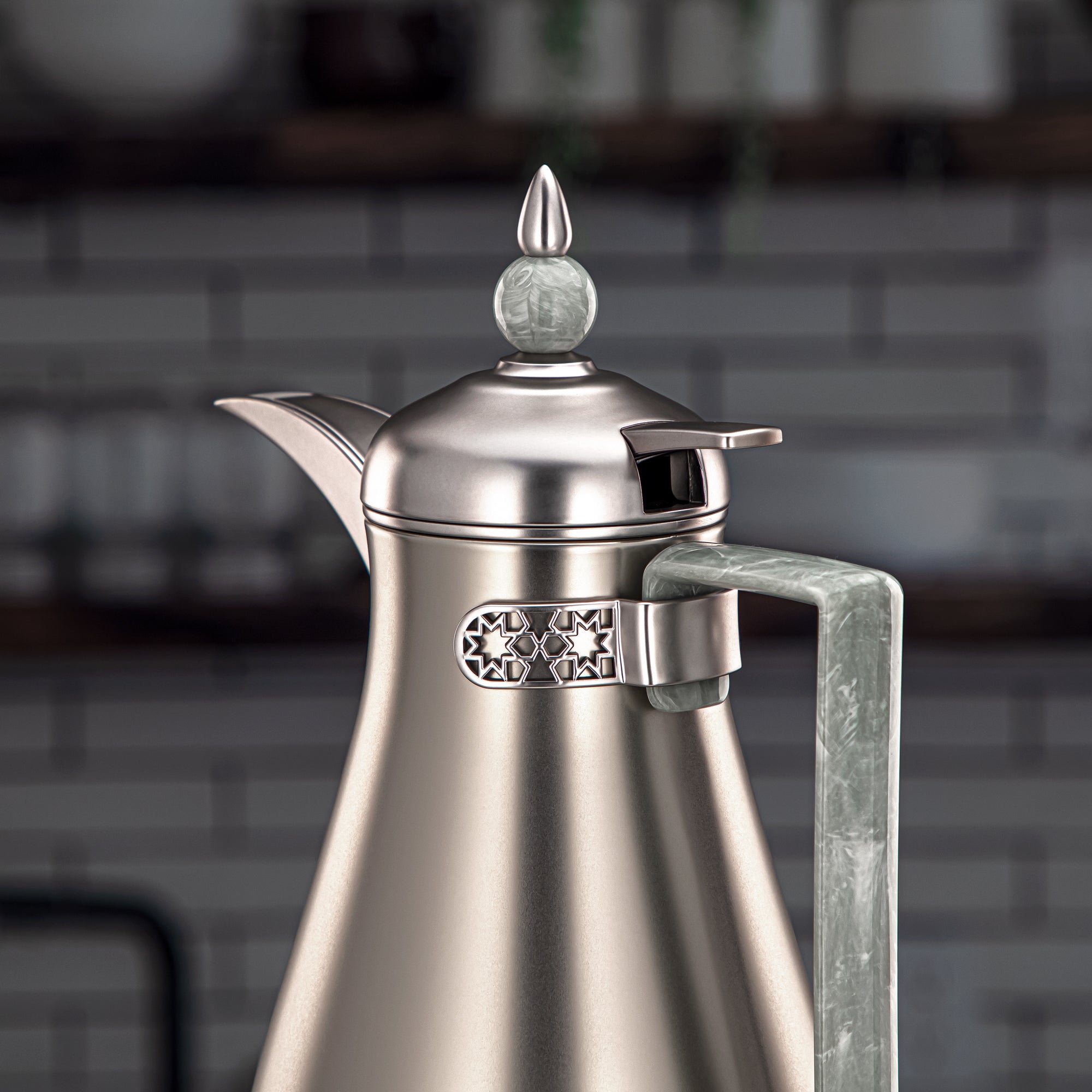 Almarjan 0.35 Liter Vacuum Flask Matt Silver - FG803-035 PIV/MC