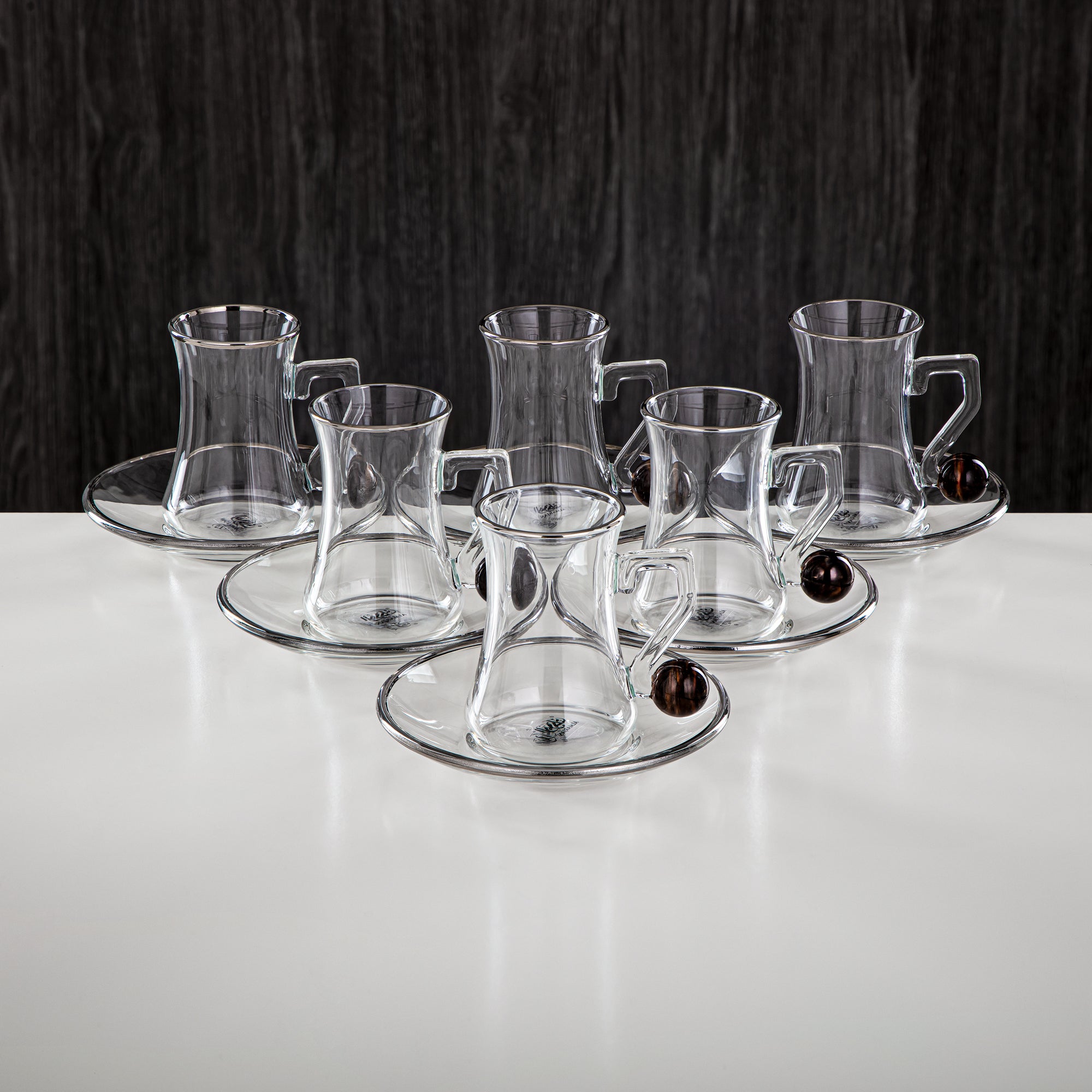 Almarjan 18 Pieces Borosilicate Glass Tea Set - FB803-18 PBR/C