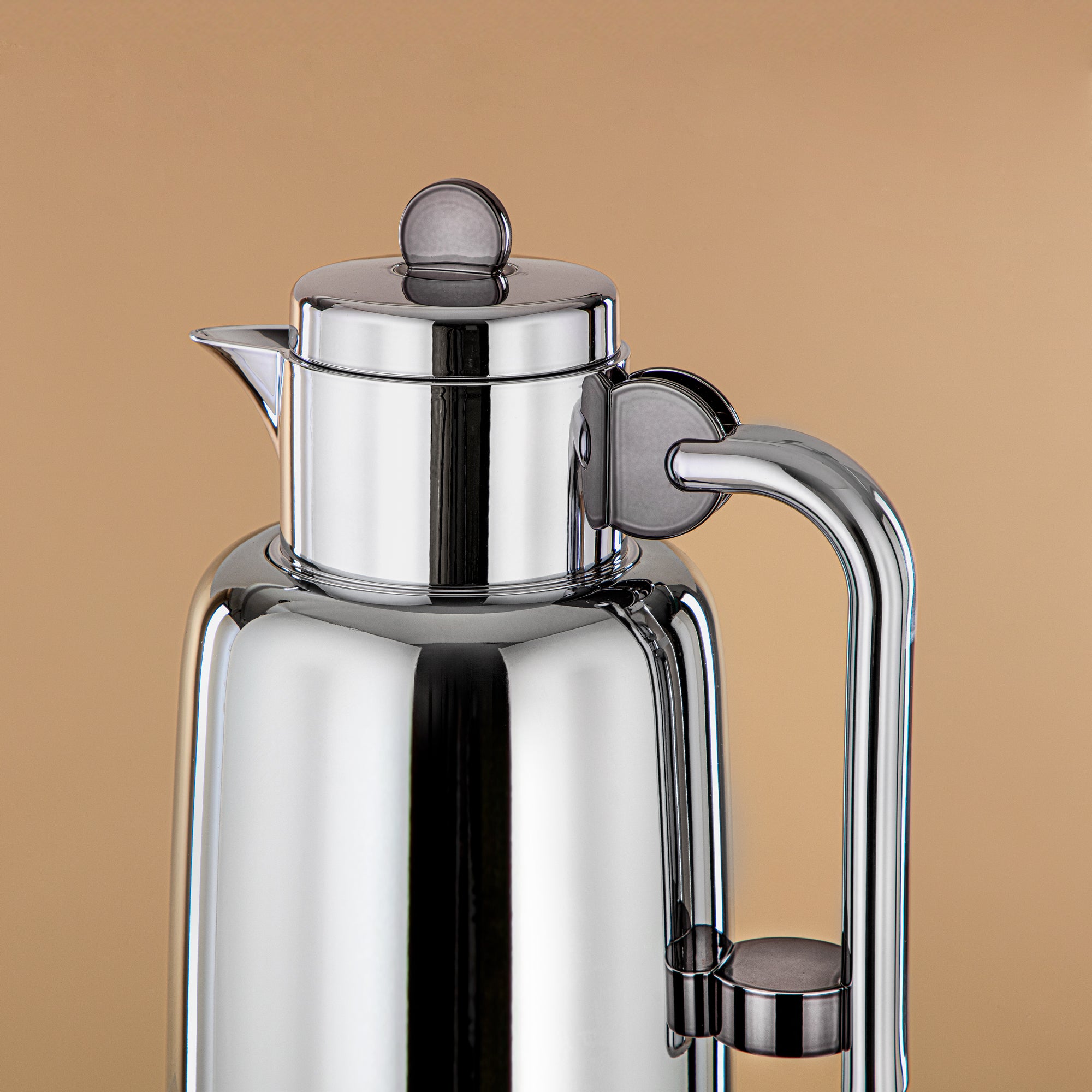 ألمرجان طقم ترامس - 0.7 لتر + 1 لتر، فضي وأسود مسدس (FG808-070/100 GBL/C) - لتقديم الشاي والقهوة