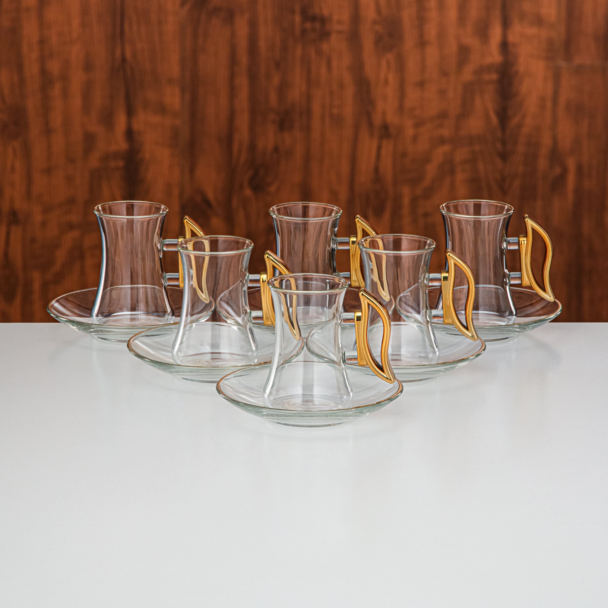 Almarjan Vacuum Flask Set Silver & Gold Handle 21 Pieces (0.7L + 1L) (FG811-21 C/G) – Elegant Serving | Ramadan & Gatherings