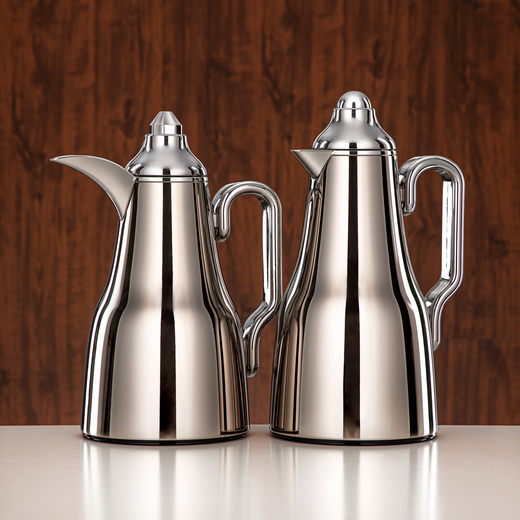 طقم ترامس المرجان جسم معدني تشطيب نيكل 0.7L + 1L (FG814-070/100 ALLNI) – تقديم أنيق | رمضان و التجمعات