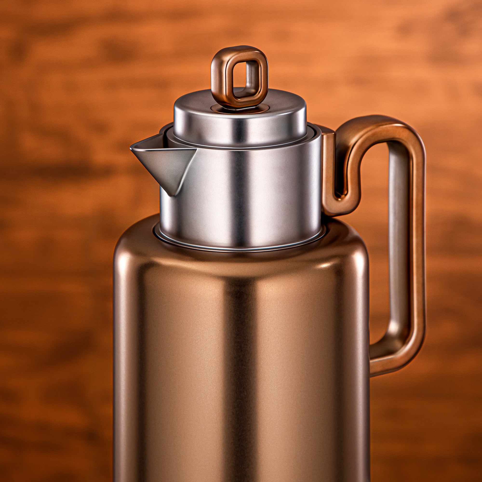 Almarjan Vacuum flask Set 0.5 liter + 1 liter matt rose gold & matt nickel (FG815-050/100 MRG/MNI)