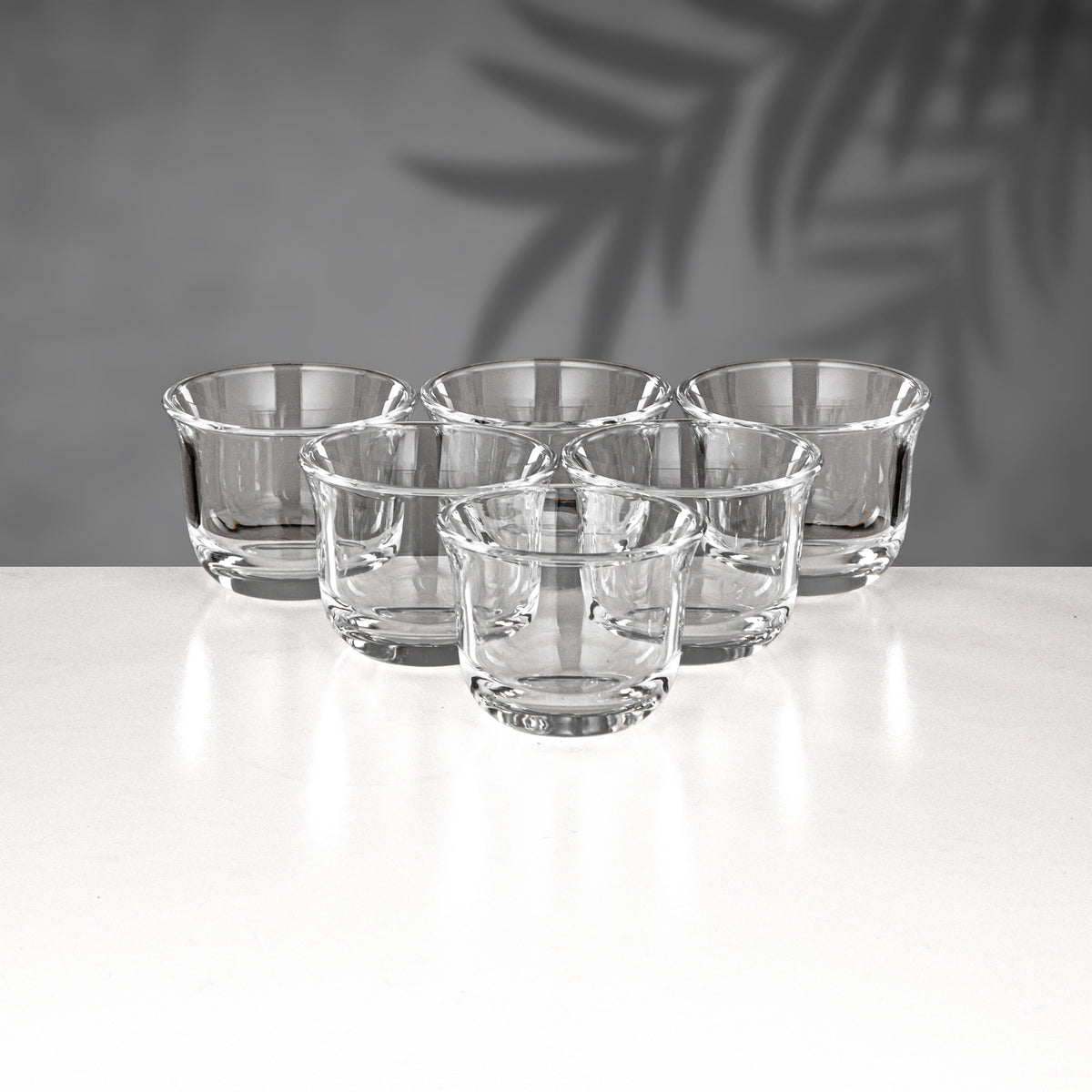 Almarjan 18 Pieces Tea & Coffee Set, Black & Dark Wood