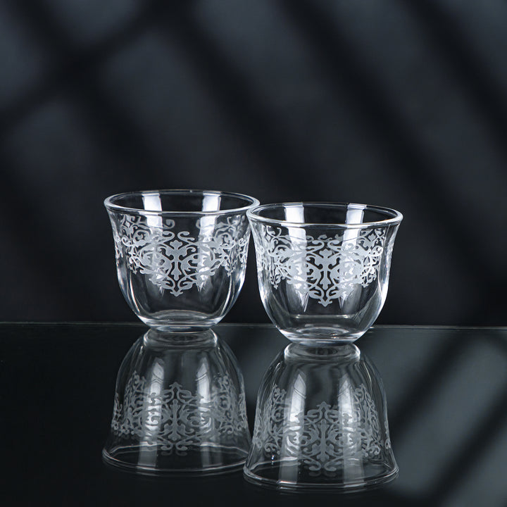Almarjan 6 Pieces Arch Collection Glass Cawa Cup - GLS2630004
