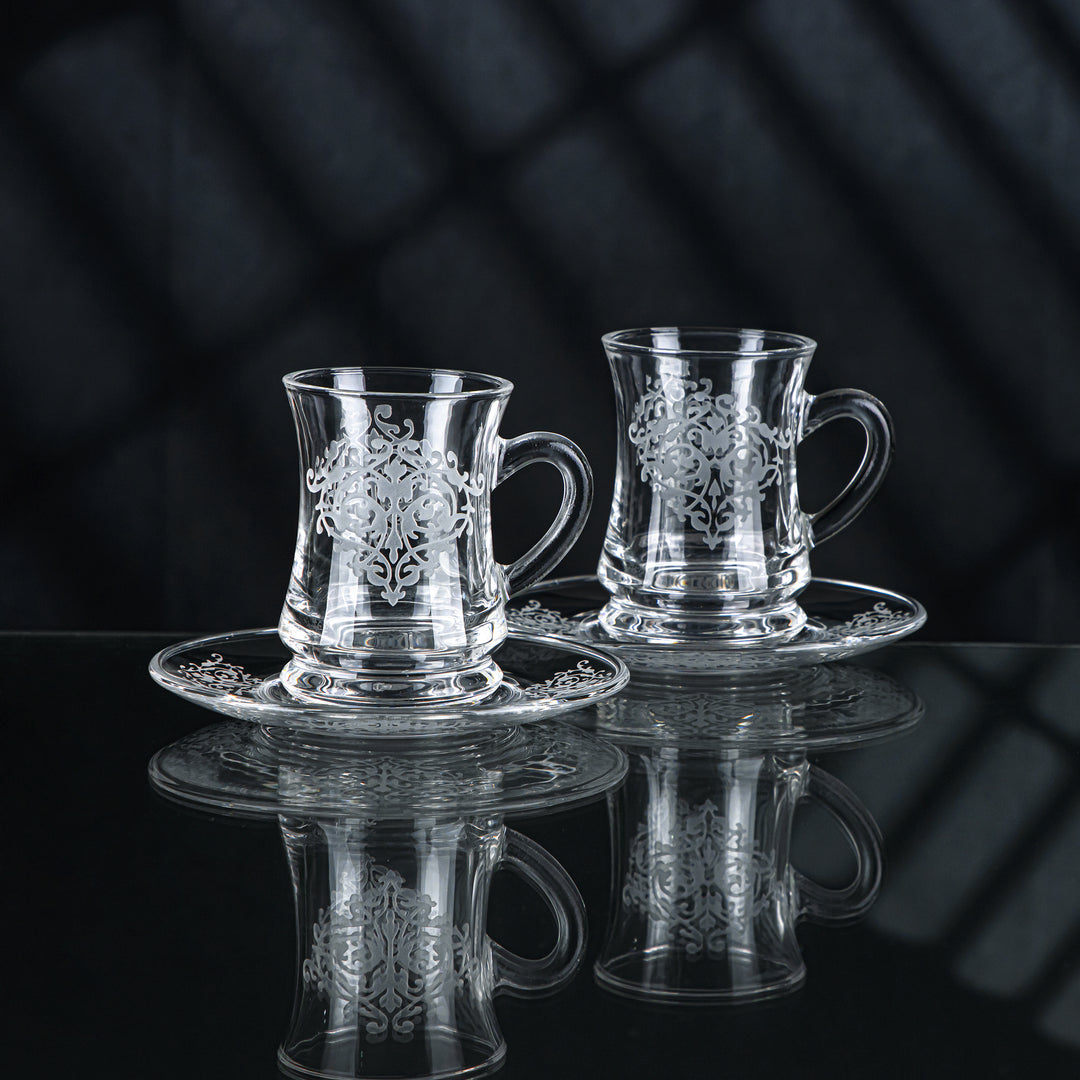 Almarjan 6 Pieces Arch Collection Glass Tea Cup - GLS2630005