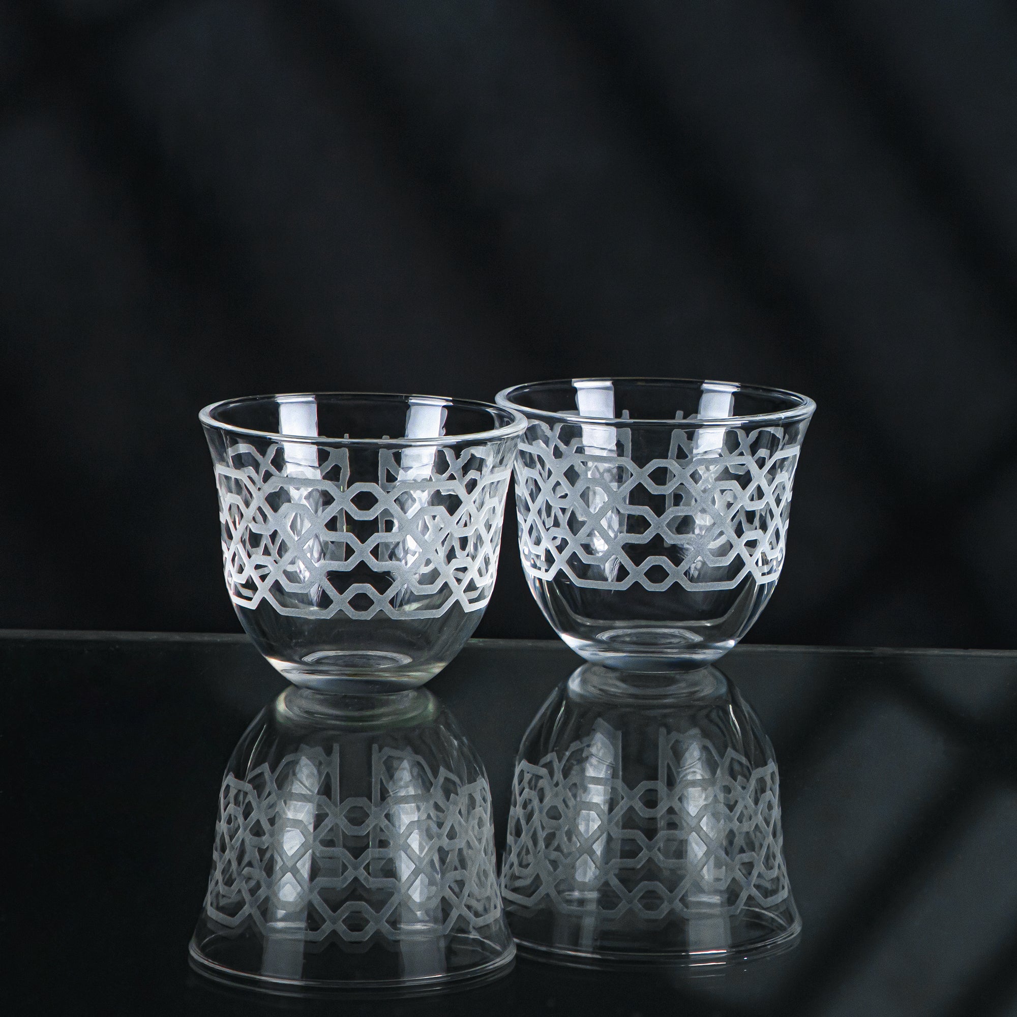 Almarjan 6 Pieces Mosaic Collection Glass Cawa Cup - GLS2630007