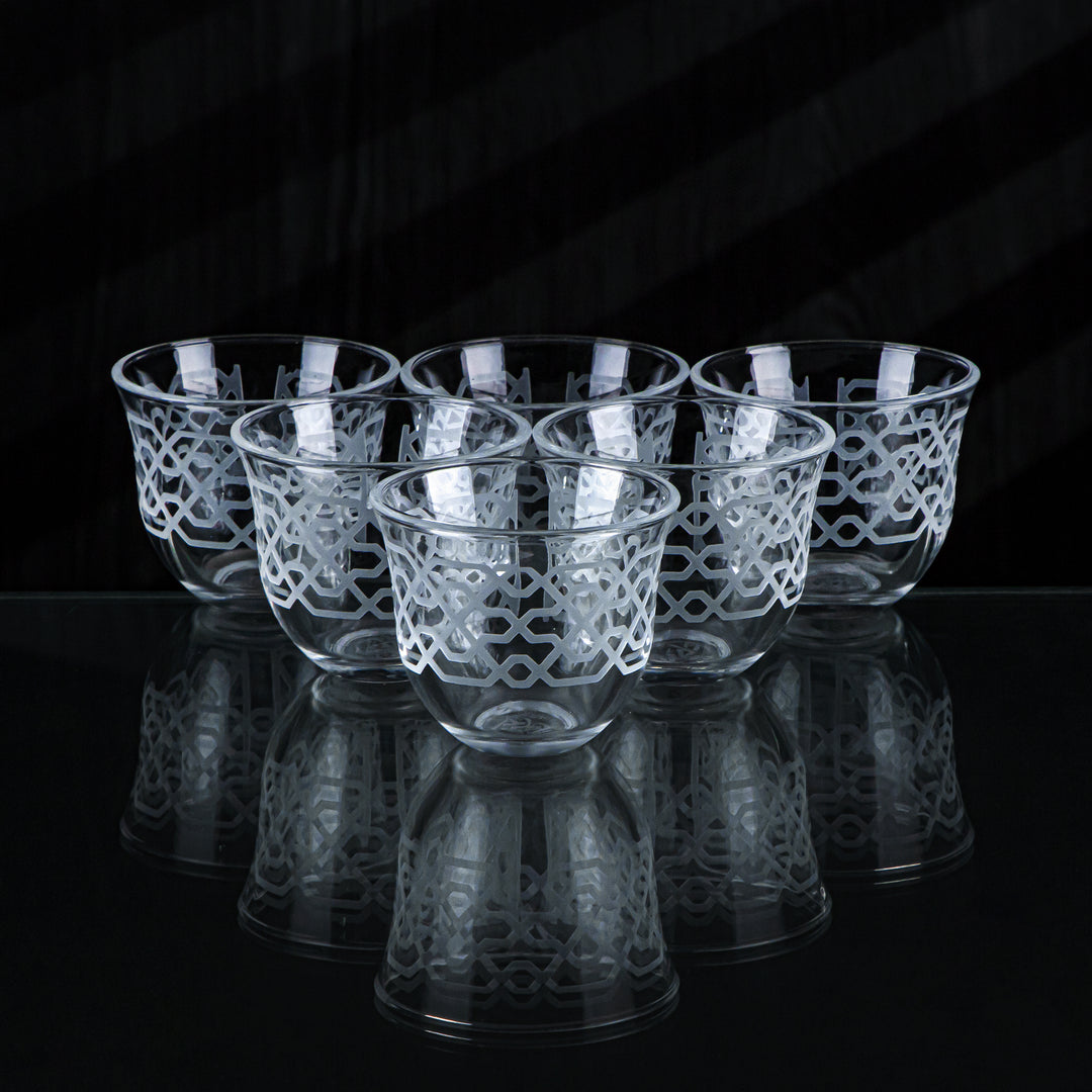 Almarjan 18 Pieces Mosaic Collection Glass Tea & Coffee Set - GLS2630009