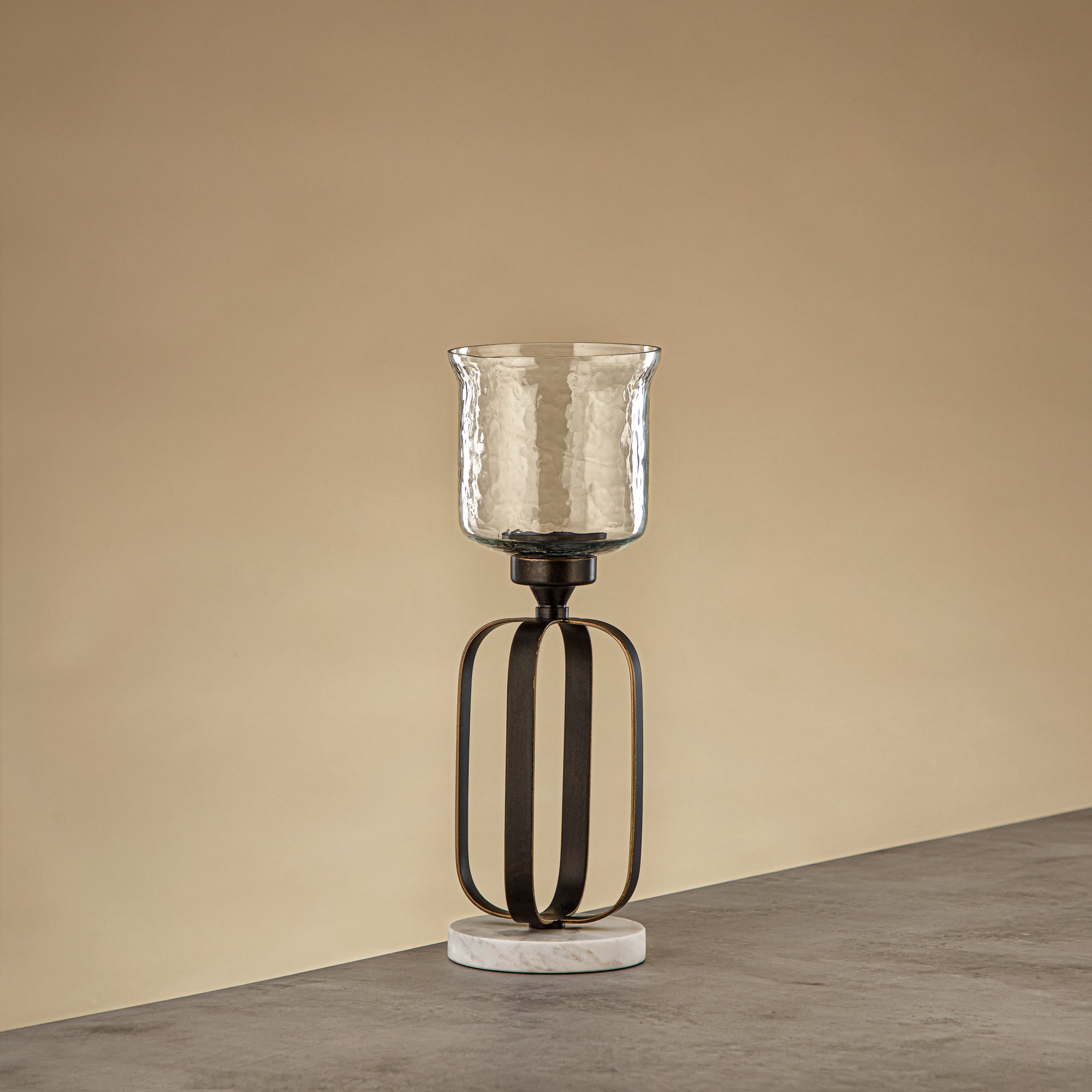 حامل شموع المرجان 32 سم برونزي داكن